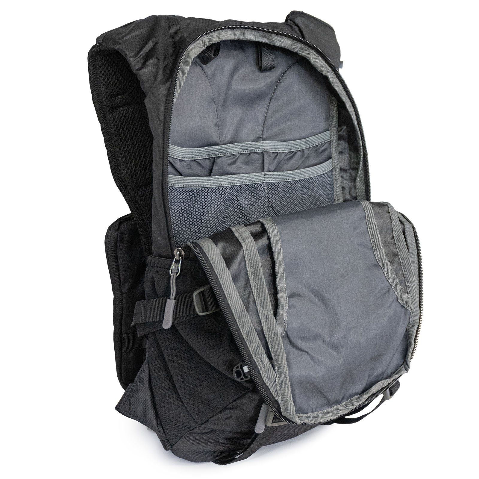 Weber GmbH Rucksack Weber #Werkeholics Outdoor & Offroad Rucksack schwarz 18 Liter (excl. Trinksystem), Fach für 2 Liter Trinkblase, abnehmbare Handytasche, Net – Bild 3 von 5
