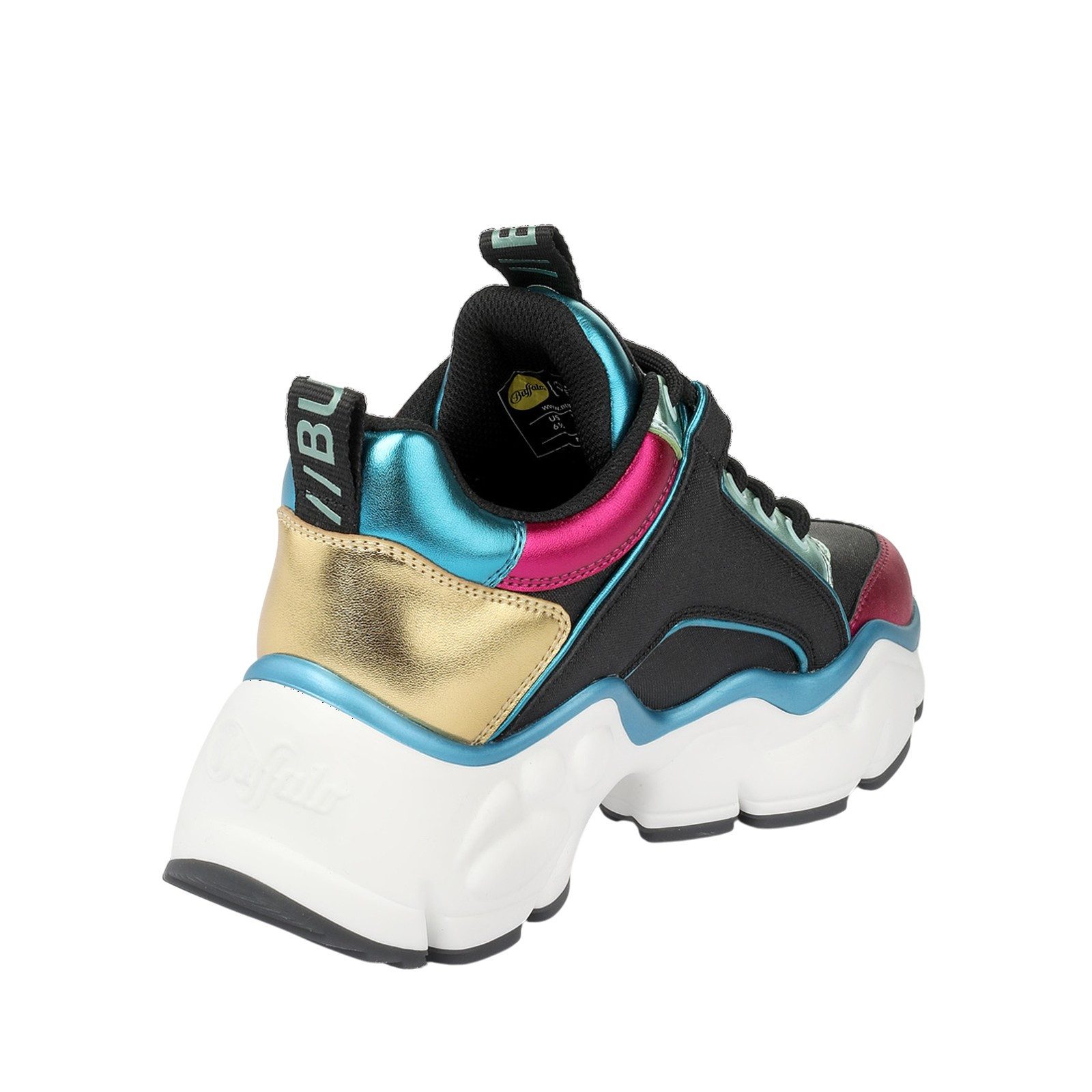 Buffalo 1636584 Binary Glam L Pink Green Sneaker