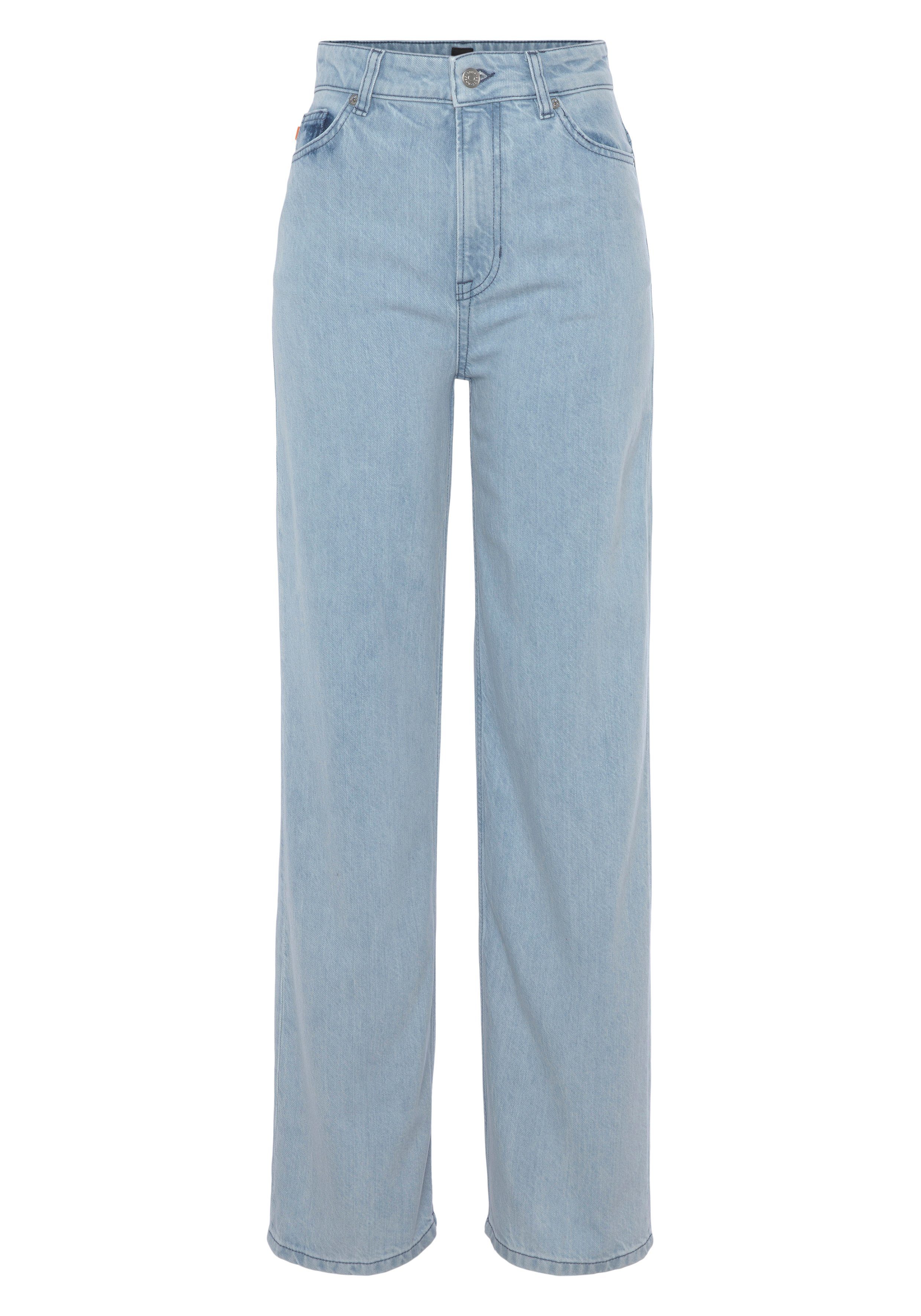 Weite ORANGE Denim High im 5-Pocket-Style High Marlene Jeans Jeans BOSS Premium Rise Hochbund Waist