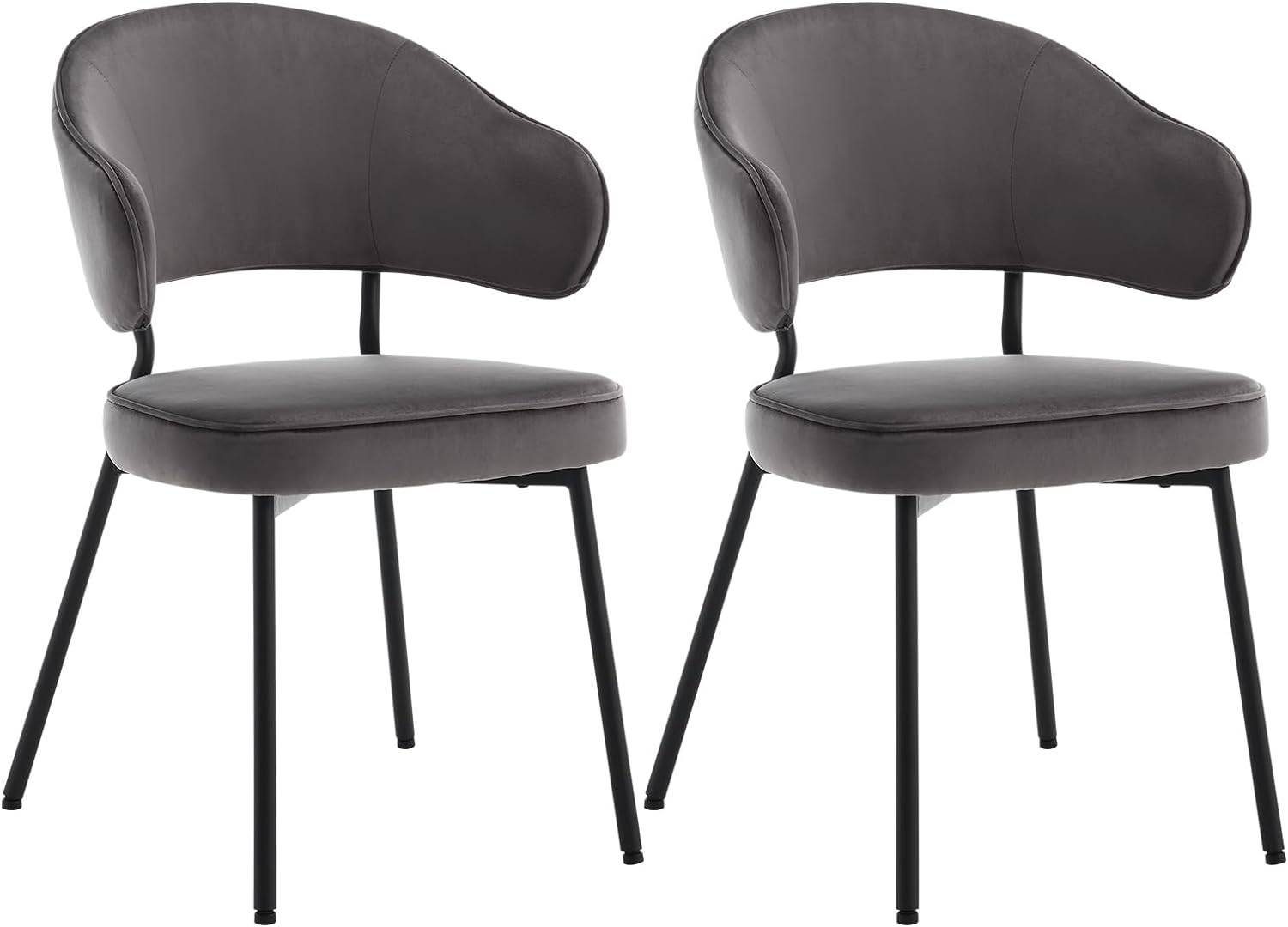 Woltu Polsterstuhl (Set, 2 St), mit Rückenlehne Armlehnen Metallbeinen günstig online kaufen