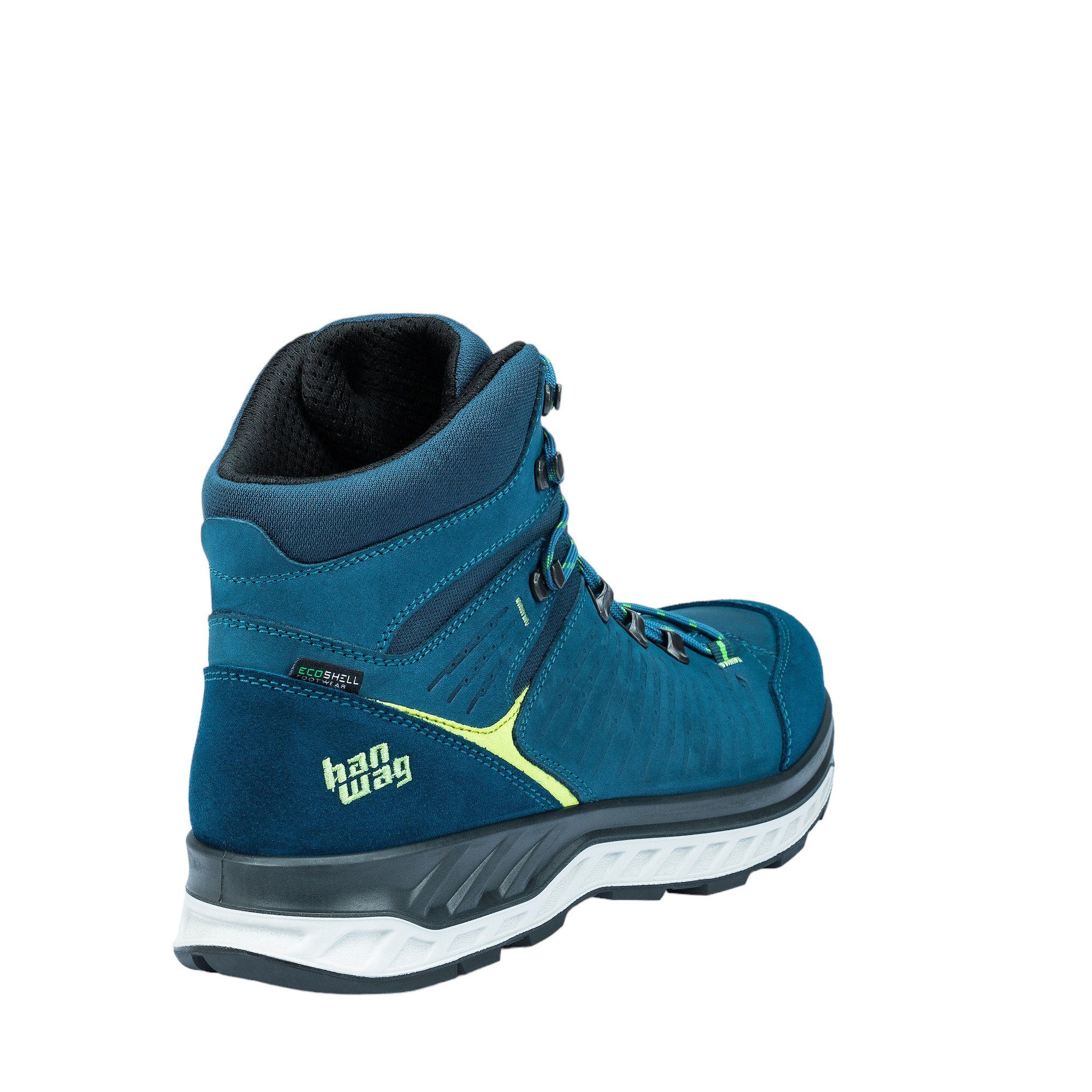Hanwag Bluecliff EcoShell (Nubukleder/Veloursleder, wasserdicht) sulphurblau Wanderschuh