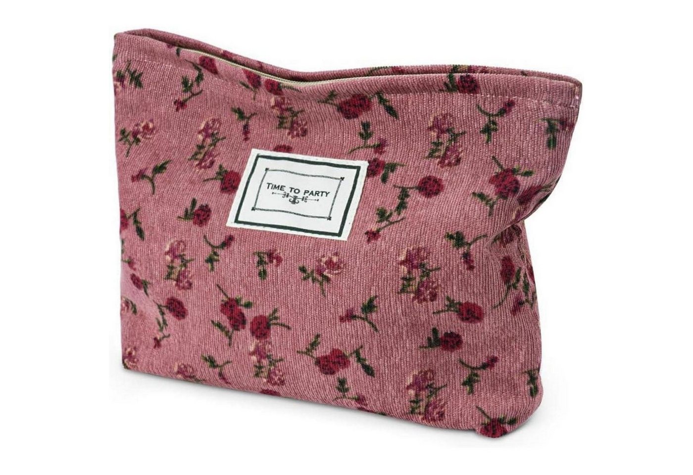 LuxusKollektion Kosmetiktasche Aucuu Kulturtasche Kosmetiktasche Cord Blumenmuster Groß Tragbar