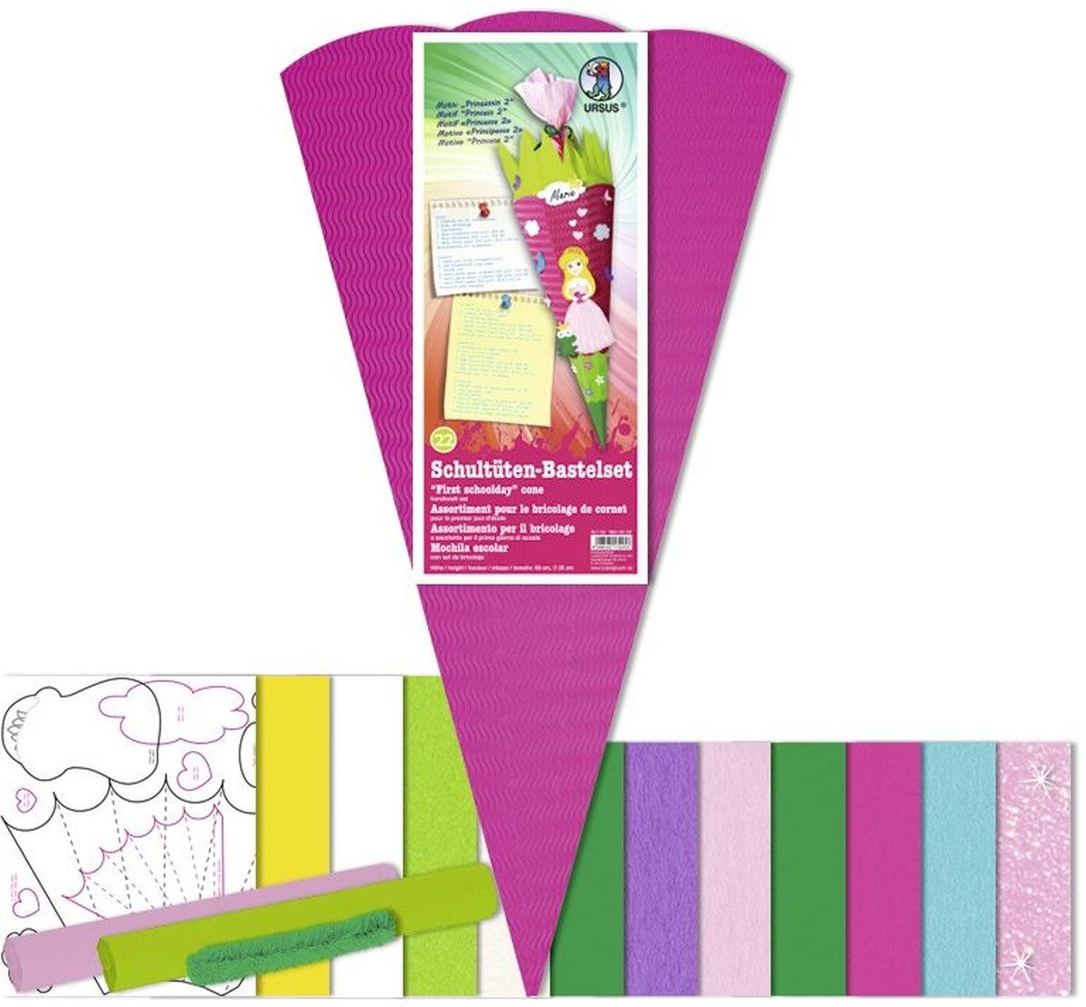 Ursus - Ludwig Bähr Schultüte Schultüten-Bastelset 68cm Prinzessin 2