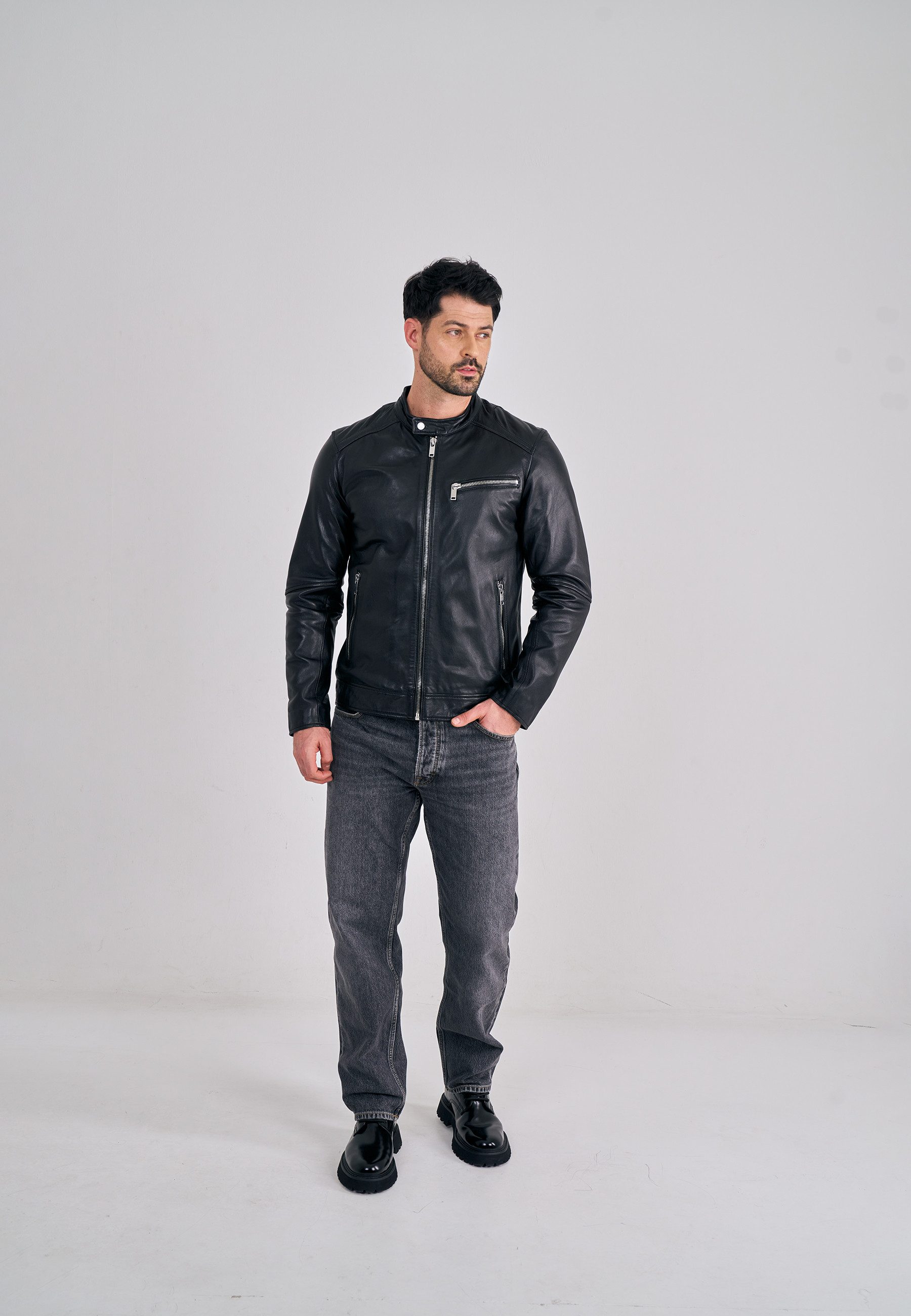 Freaky Nation Lederjacke Lucky Jim-FN günstig online kaufen