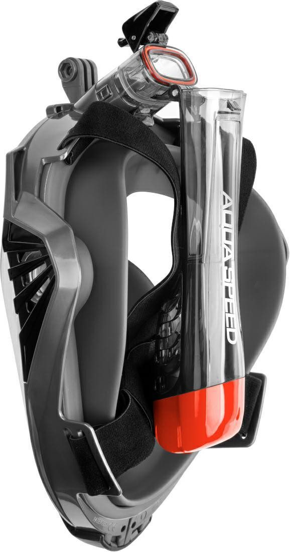 Aqua Speed Schnorchel Full Face Schnorchelmaske: 180° Panorama-Sicht & Ultra-Dry-Technologie (Schnorchelmaske inkl. Tragebeutel & Action-Cam-Halterung), Anti-Rutsch-Kopfbänder