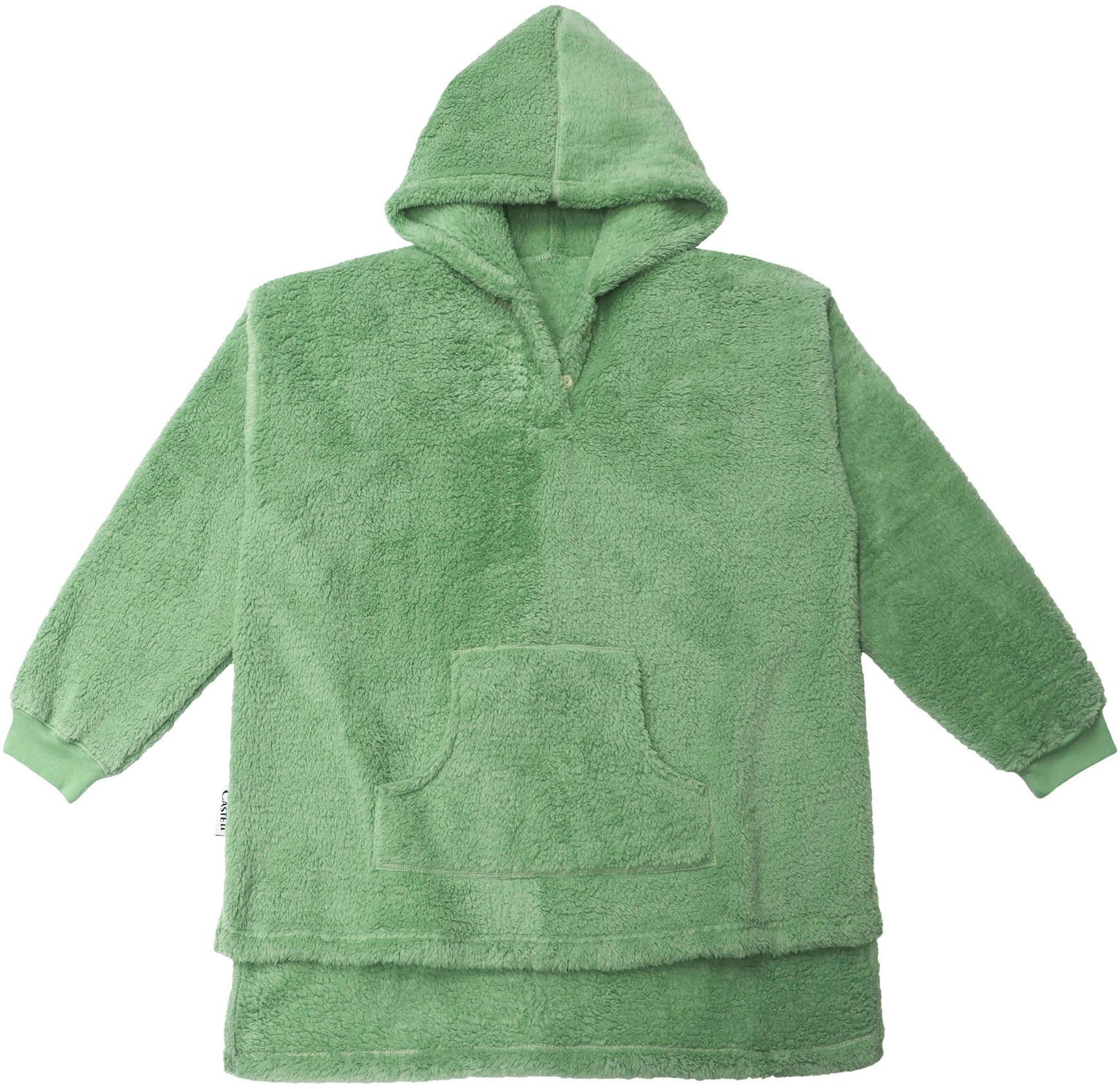 Castell - Markenbettwäsche Badeponcho Polar Bear, Kurzform, Kunstfaser, Kapuze, Knöpfe, Sherpa Teddy Fleece Hoodie, Kuschelhoodie, Kuscheldecke, weich+wärmend