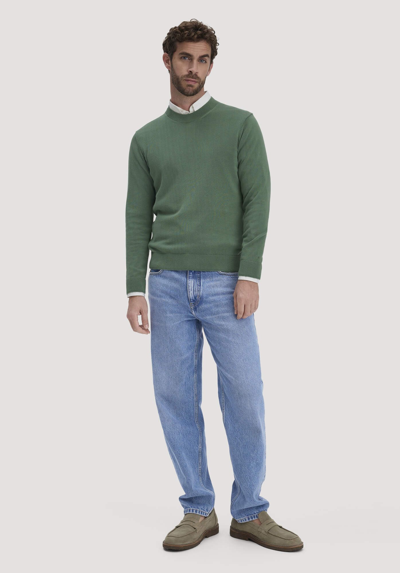 Hessnatur Strickpullover aus reiner Bio-Baumwolle (1-tlg)