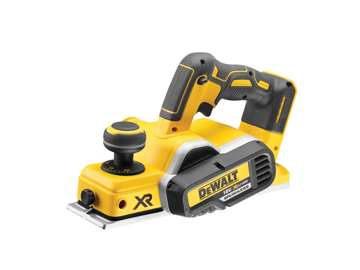 DeWalt Akku-Elektrohobel 82mm, 18V (Basisv), ohne Akku und Ladegerät, Messerwellendurchmesser: 48 mm