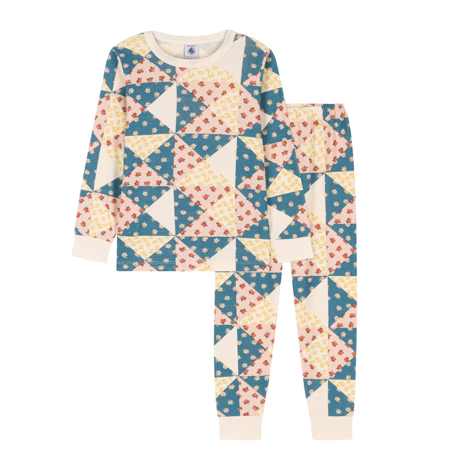 Petit Bateau Pyjama Petit Bateau Patchwork-Pyjama mehrfarbig
