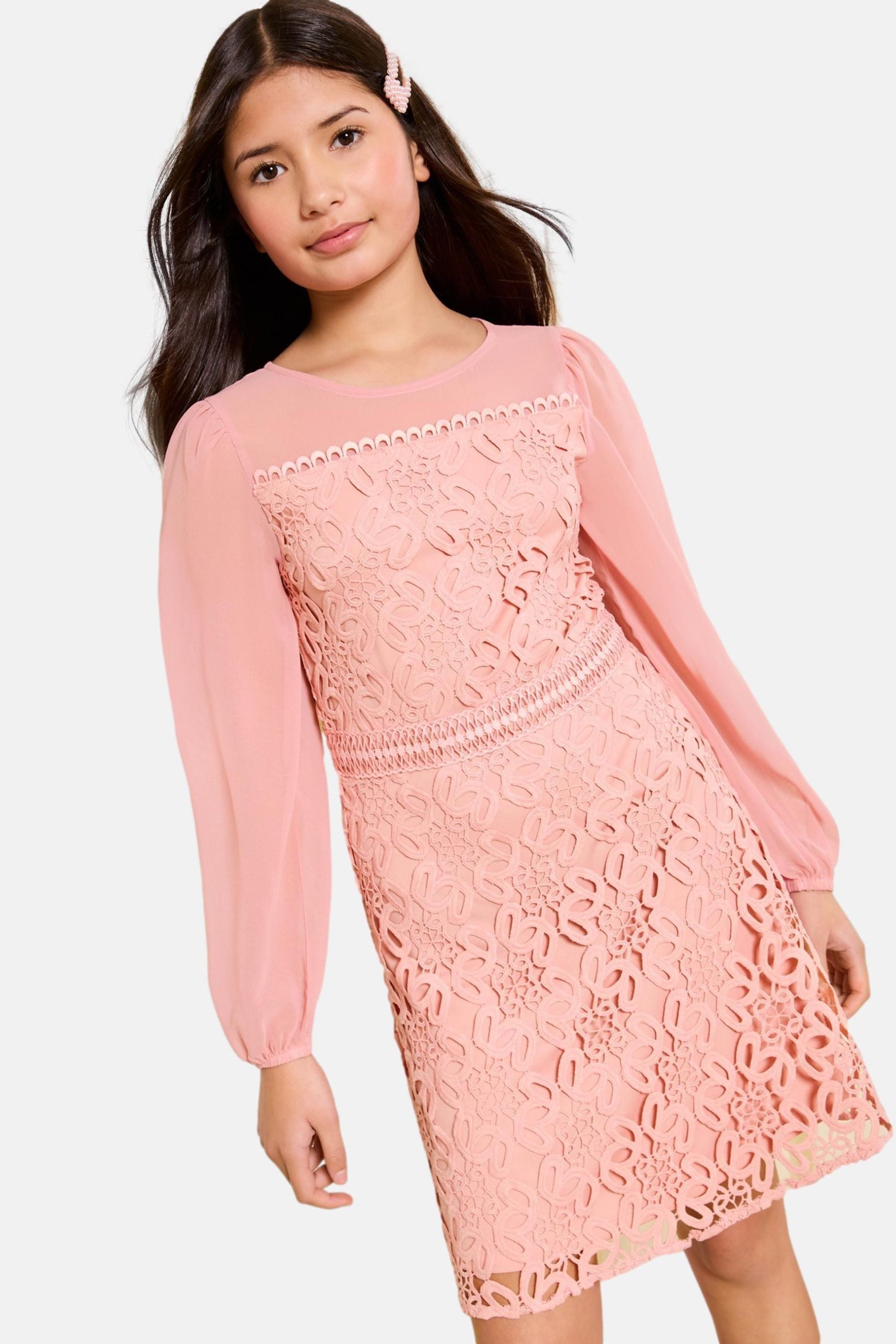 LIPSY Partykleid Lipsy Festliches Kleid aus Chiffon und Spitze (1-tlg)