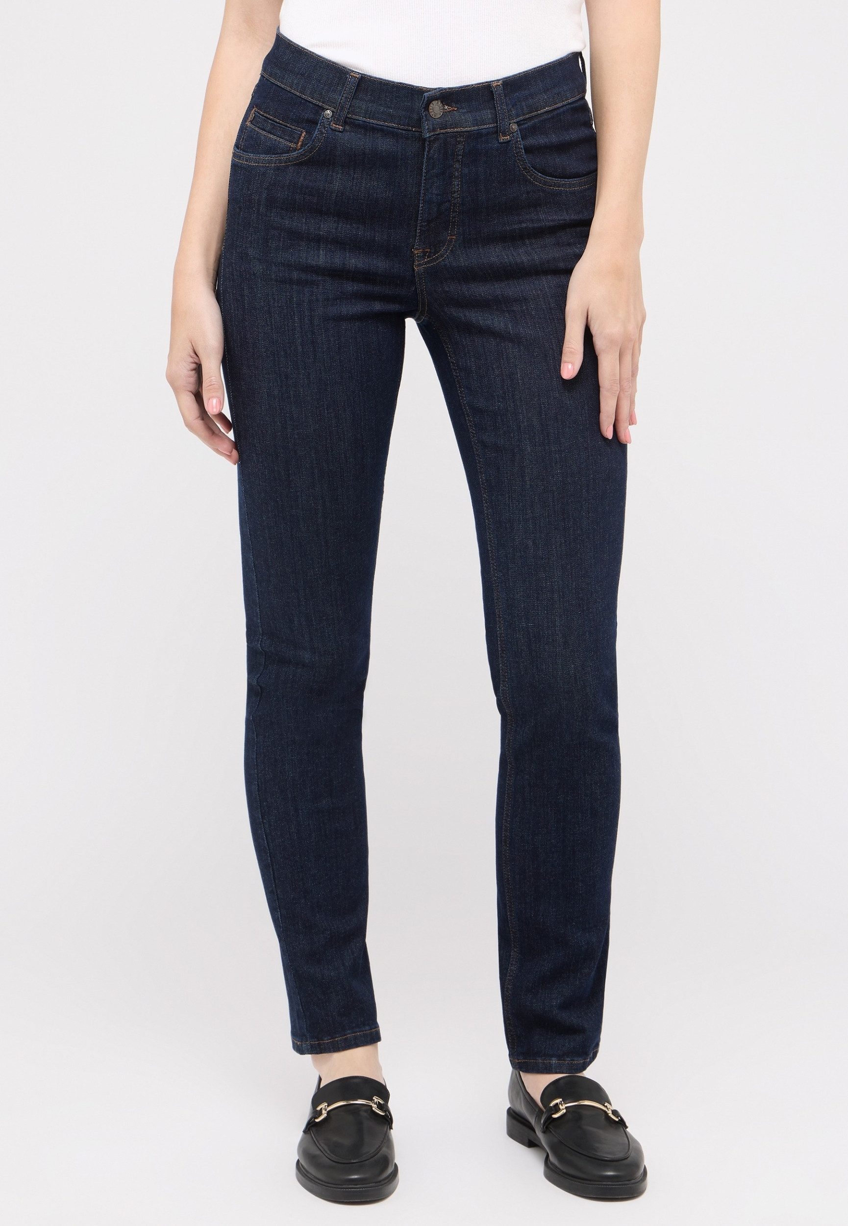 ANGELS Slim-fit-Jeans CICI - Bequeme Stretch-Jeans mit Used-Look & geradem Bein