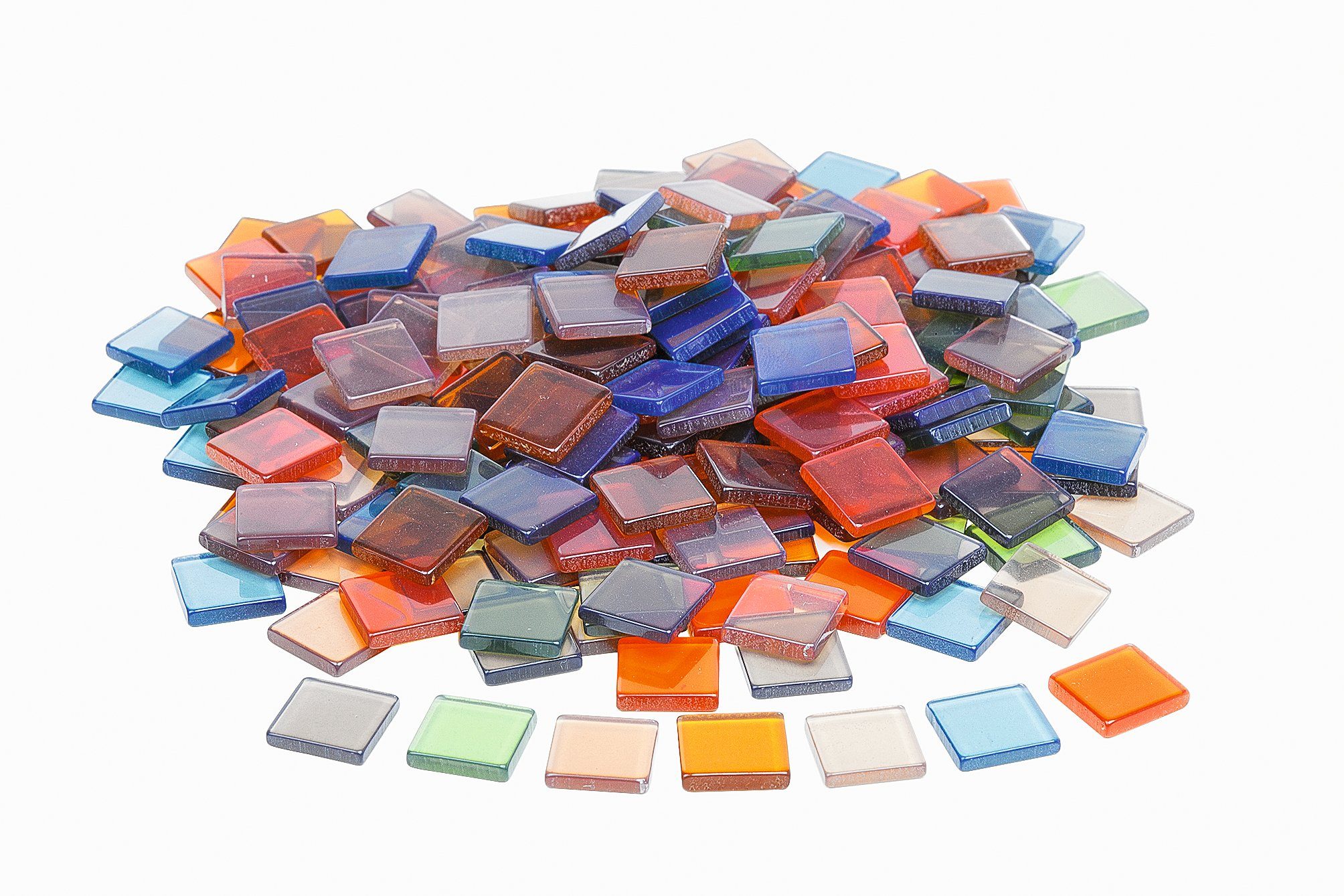 Rayher Streudeko Mosaik Acrylglassteine Quadratisch, 205 Stück