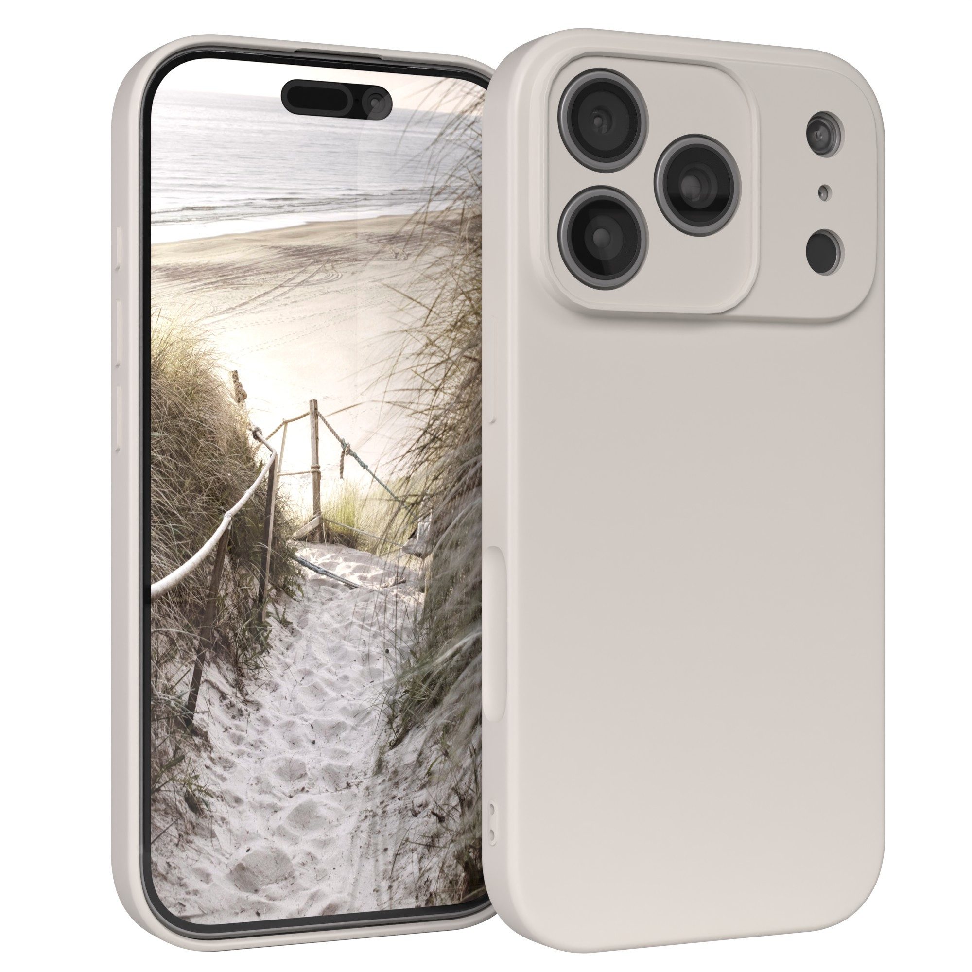 EAZY CASE Handyhülle für Apple iPhone 17 Pro Hülle Silikon 6,3 Zoll, Bumper Case Matt Slimcover Silikonschutzhülle elastisch Polarstern
