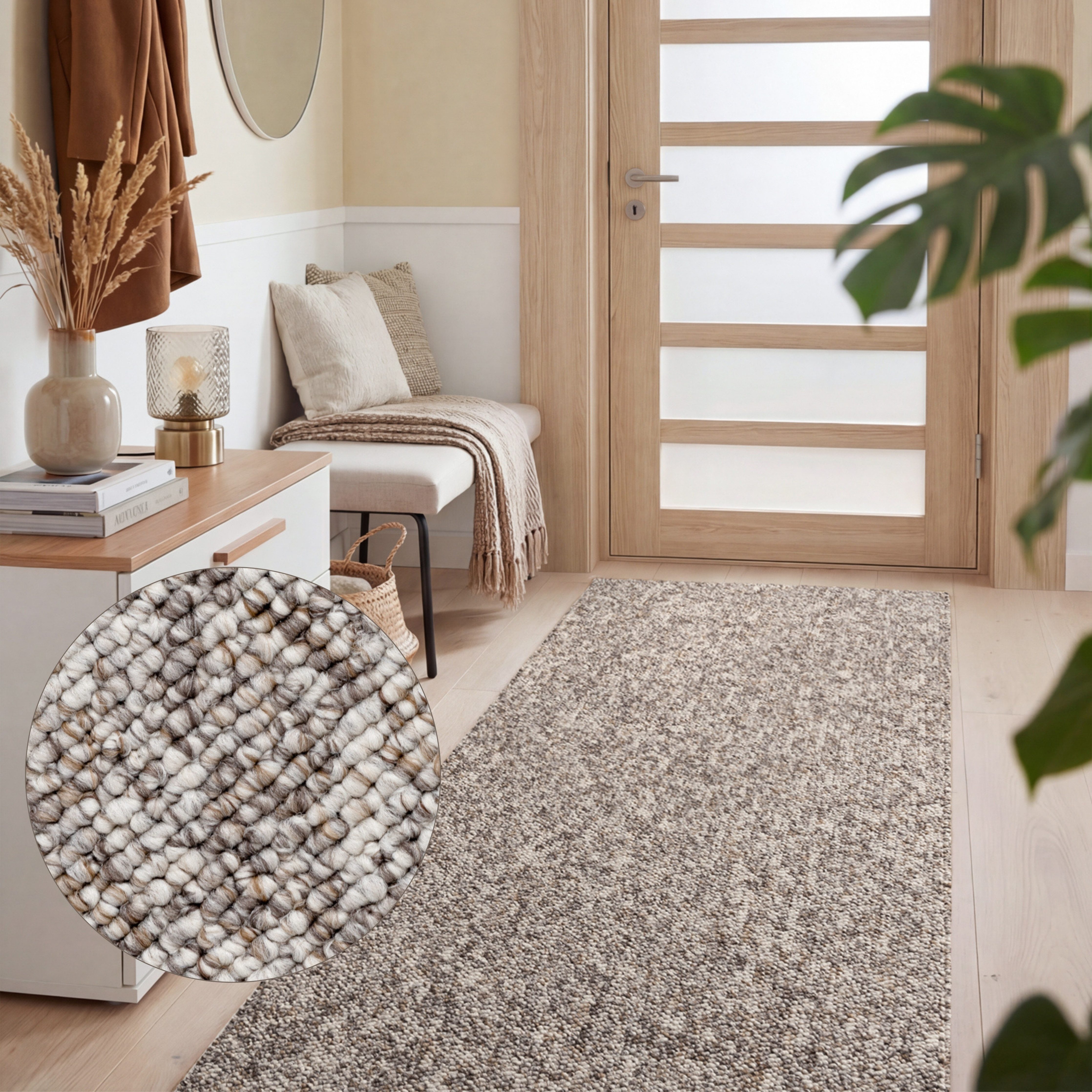 ELLE DECORATION Teppich Rocco, rechteckig, Höhe: 10 mm, Läufer, waschbar, Wohnzimmer, Esszimmer, Woll-Optik