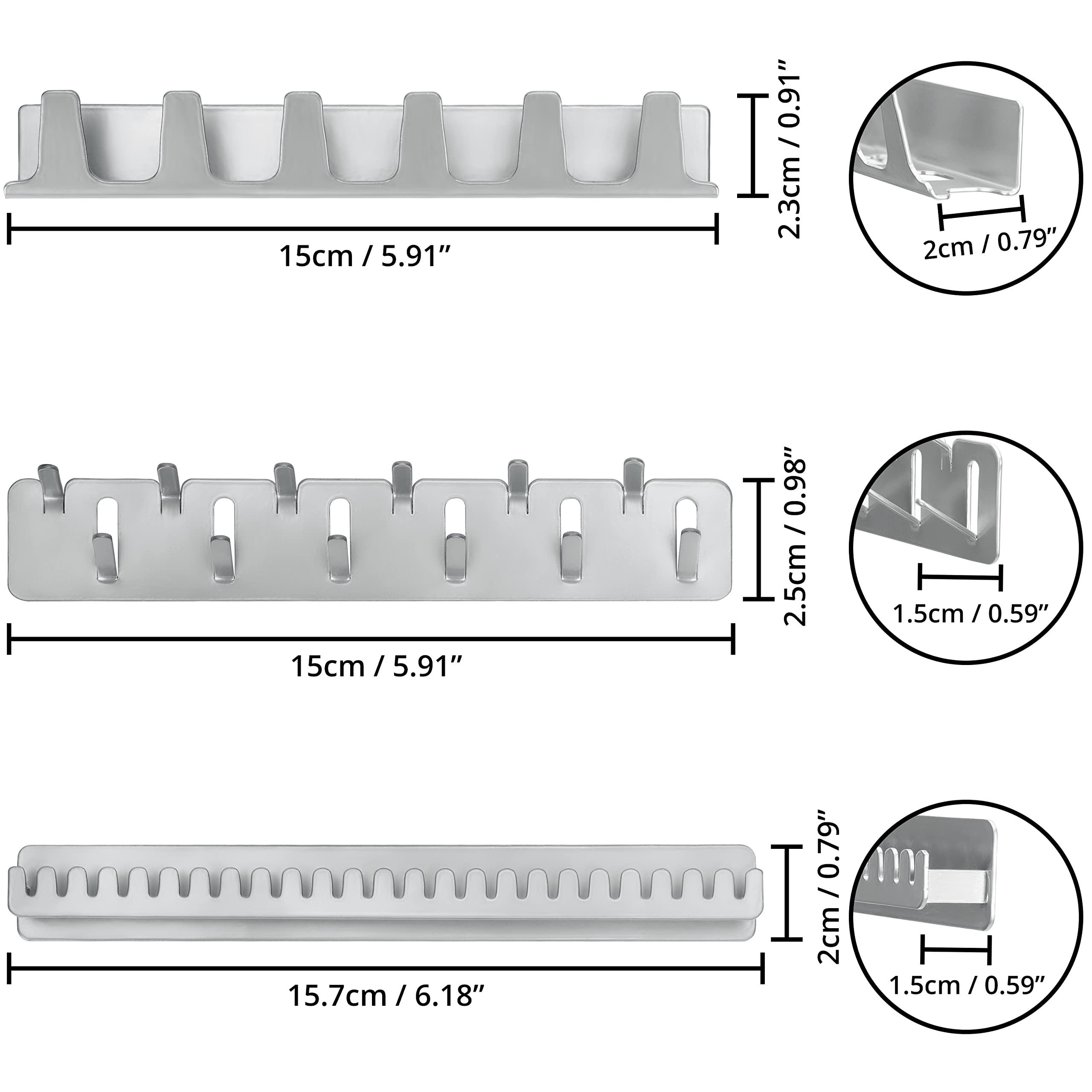Belle Vous Schmuckständer Schmuckaufbewahrung Wand - 9er Pack mit Haken & S günstig online kaufen