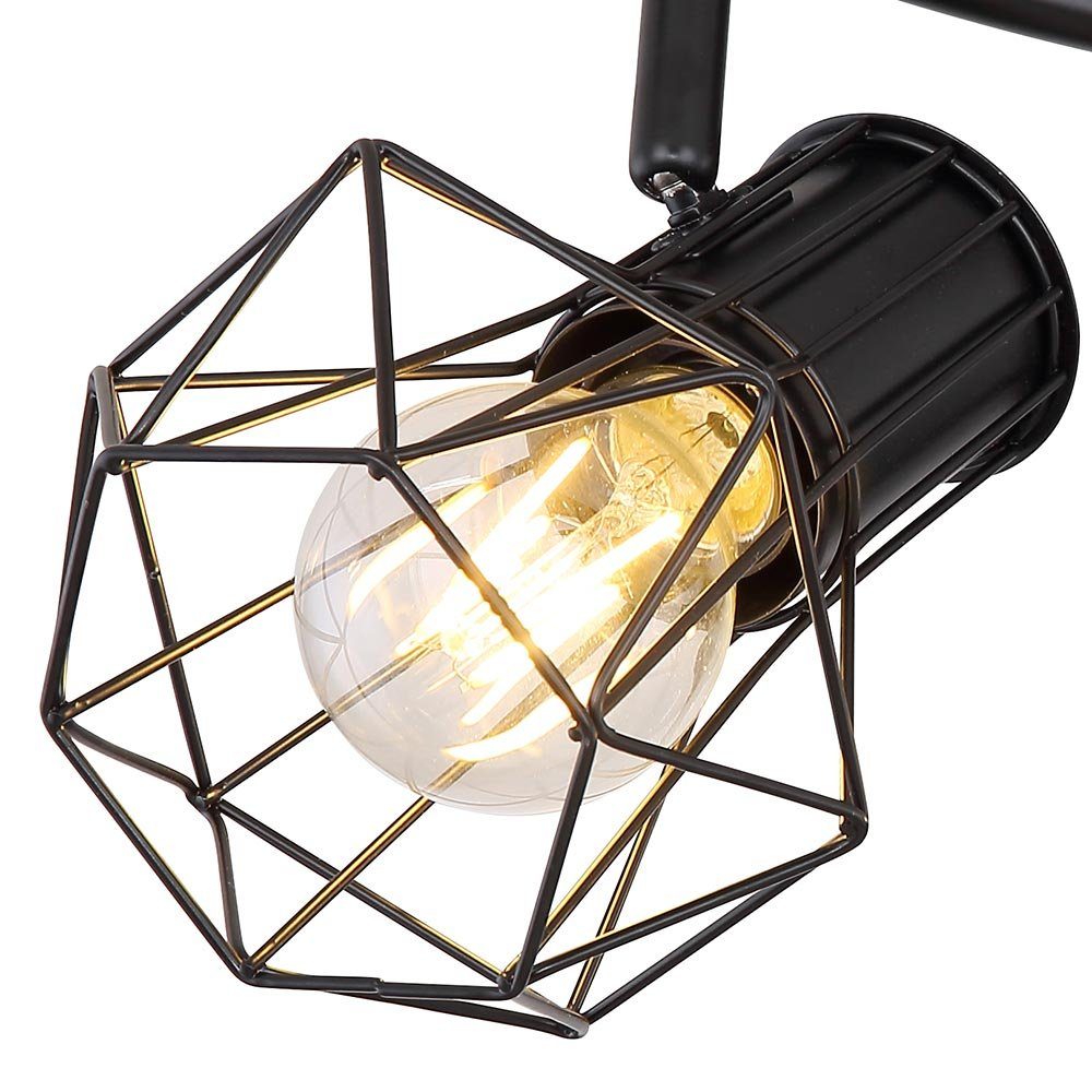 etc-shop LED Deckenleuchte, Leuchtmittel nicht Licht-Schiene Ess Zimmer Leuchte Decken Käfig verstellbar Lampe Spots inklusive