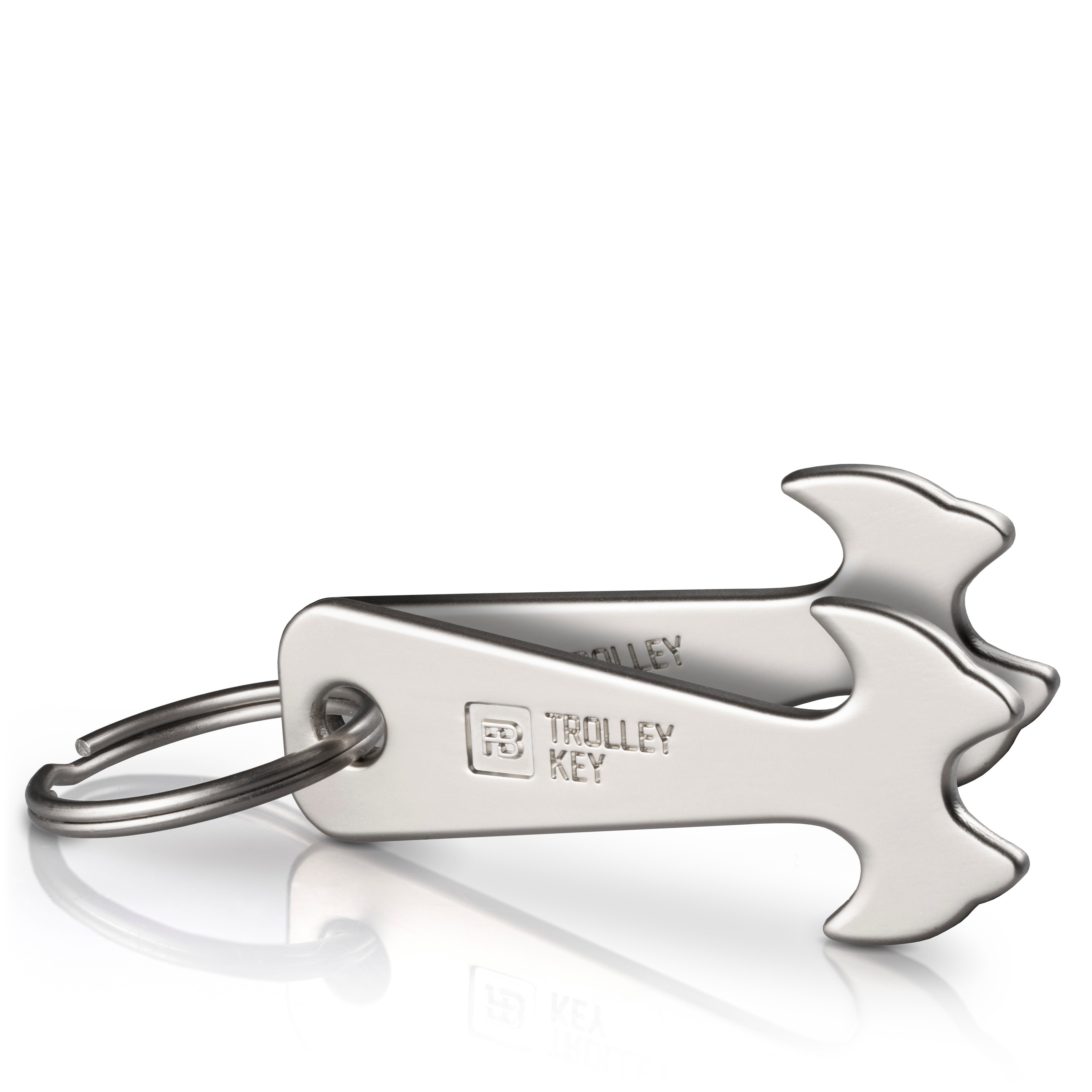 FABACH Schlüsselanhänger Trolley Key Silber Einkaufswagenlöser günstig online kaufen