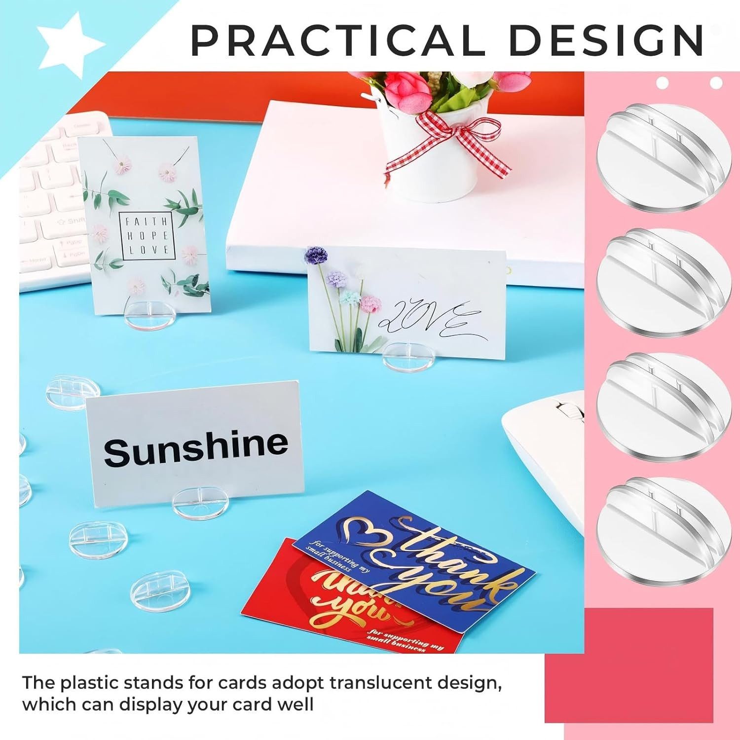 Heyork Tischkartenhalter 20 Stück Kartenständer Tischkartenhalter für Speisekarten Etiketten