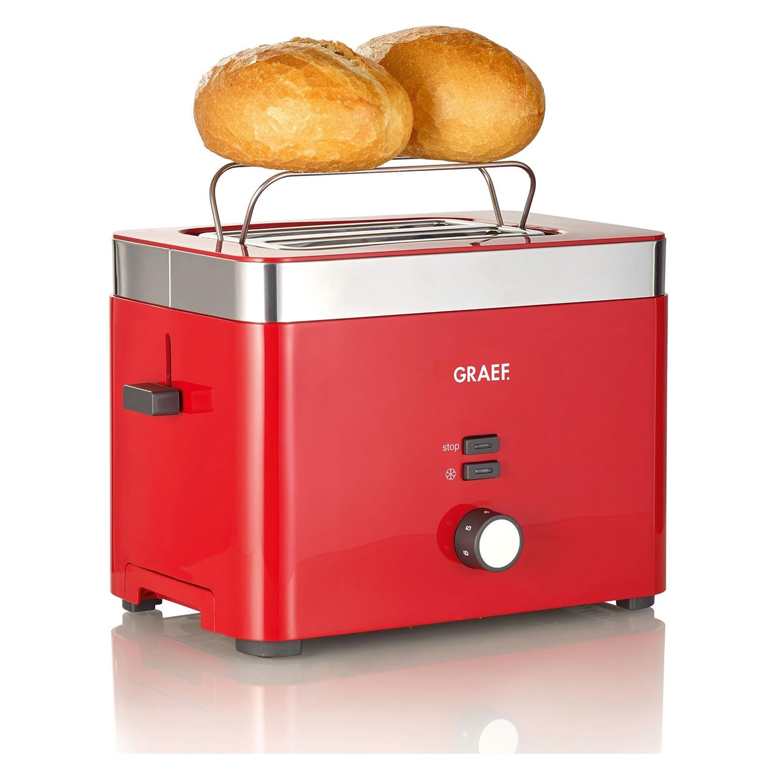 Graef Toaster TO 63 Toaster, Nachhebevorrichtung, Sicherheitsabschaltung, Bräunungsgrad regelbar