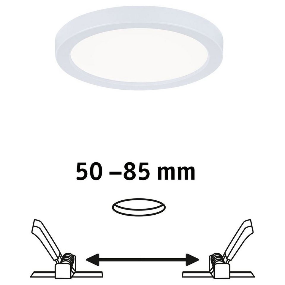 Paulmann LED Einbauleuchte LED Deckenleuchte Areo Varifit in Weiß 6,5W  550lm IP44 neutralweiß, keine Angabe, Leuchtmittel enthalten: Ja, fest  verbaut, LED, 4000, Einbaustrahler, Einbauleuchte