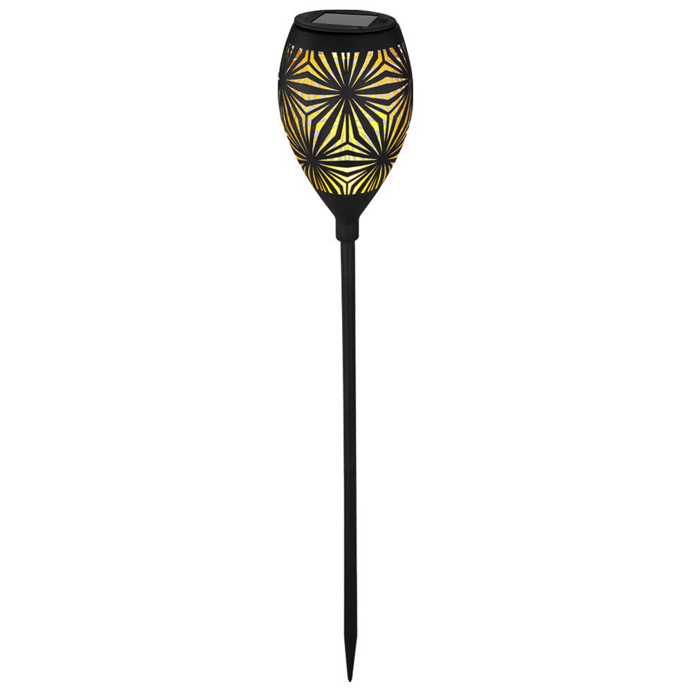 GLOBO LIGHTING LED Solarleuchte, LED-Leuchtmittel fest verbaut, Warmweiß, Solarlampe Gartenleuchte Außenlampe LED Stecklampe Dekolampe H 58 cm