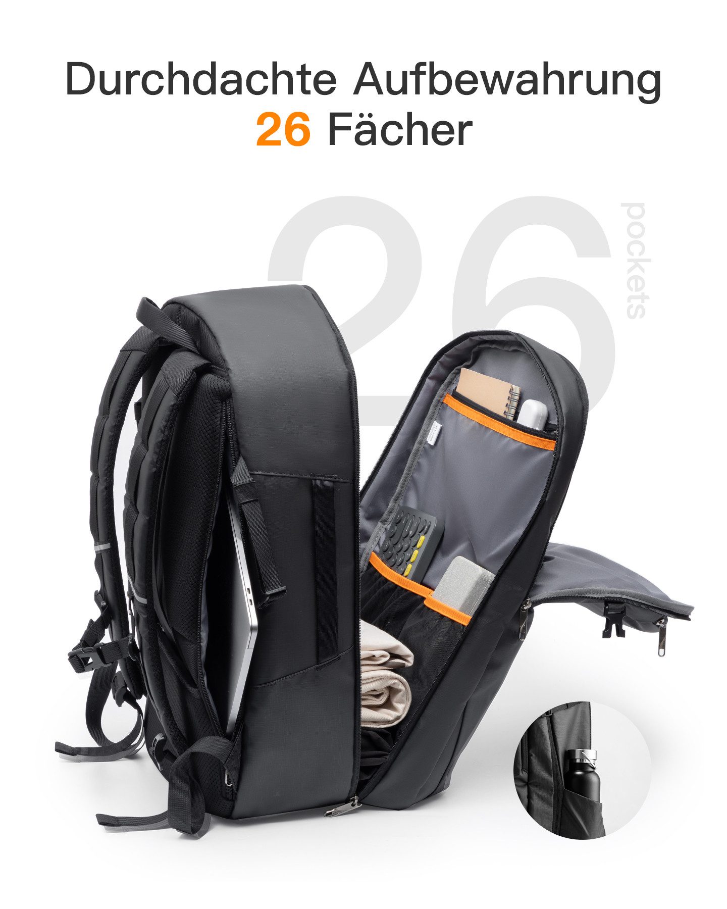 Inateck Reiserucksack 40L TSA-freundliches Handgepäck, Rucksack für Geschäf günstig online kaufen