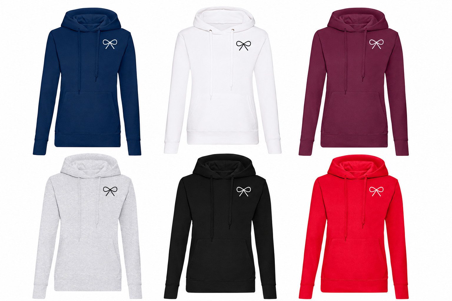 Blondie & Brownie Hoodie Schleife Damen Hoodie Print Maritimer Kapuzenpullover Freizeitmode (Einzelartikel) Schleife Damen Hoodie Küstenzauber Print