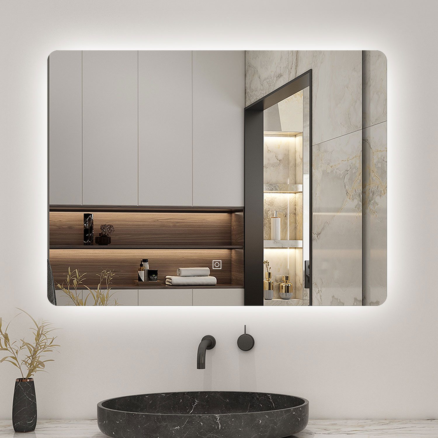 Aica Sanitär Badspiegel mit LED Beleuchtung Badezimmerspiegel rahmenlos Wan günstig online kaufen