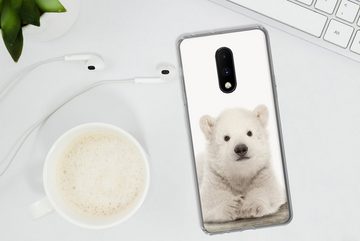 MuchoWow Handyhülle Eisbär - Tiere - Kinder - Weiß - Jungen - Mädchen, Phone Case, Handyhülle OnePlus 7, Silikon, Schutzhülle
