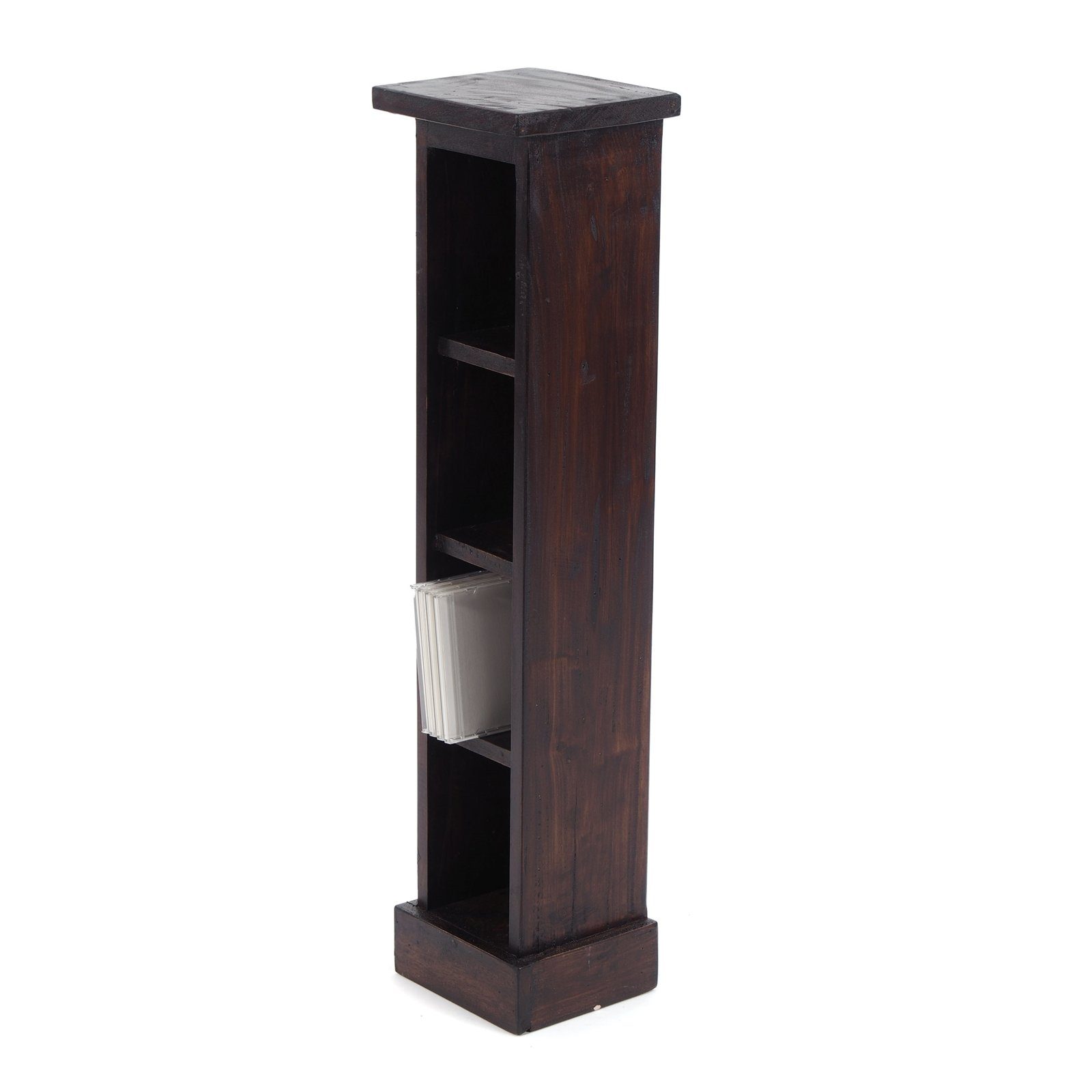 DESIGN DELIGHTS CD-Regal HOLZ CD REGAL "CD TOWER", 76cm(H), Holzregal, CD Rack mit 4 Fächern