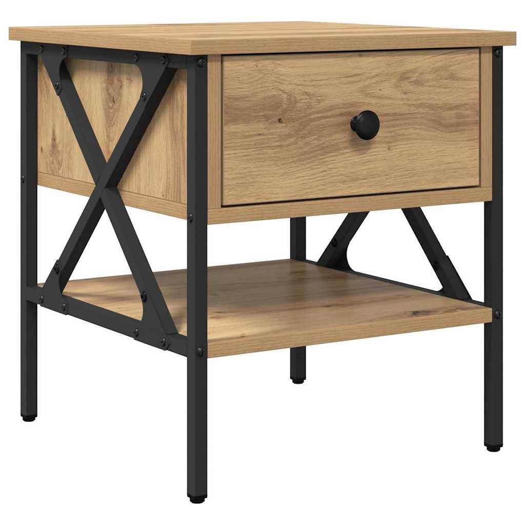 vidaXL Nachttisch 40 x 42 x 45 cm Nachttisch Artisan Eiche 40x42x45 cm Spanplatte