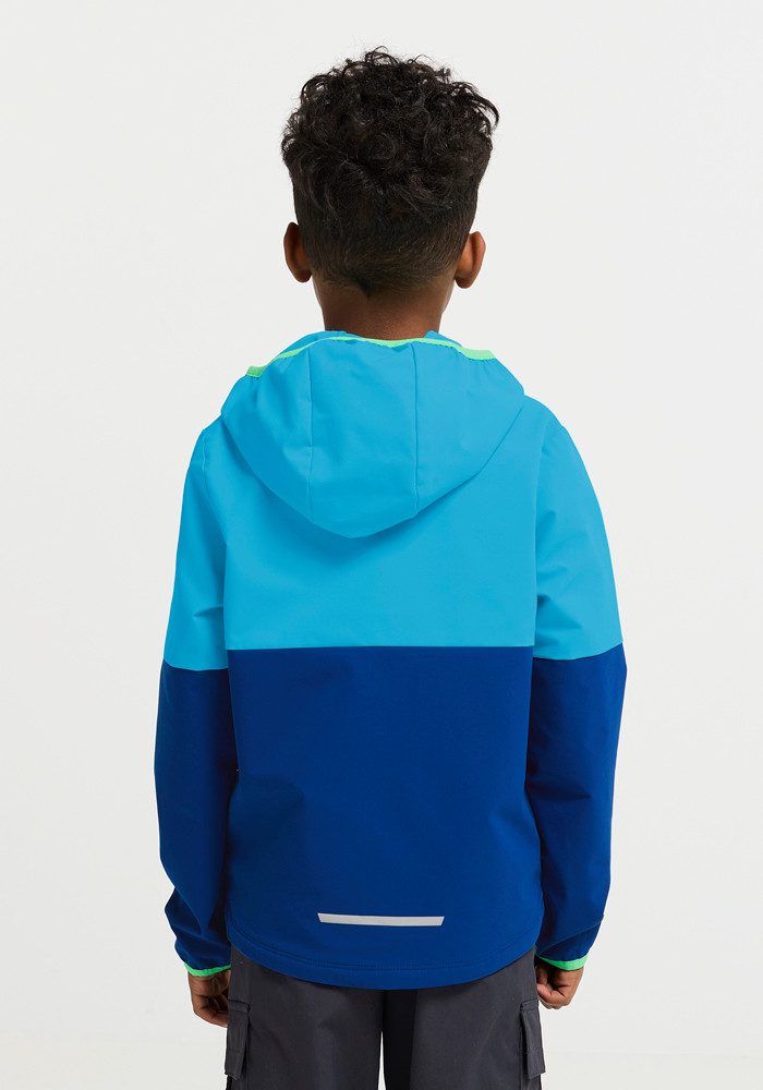 Jack Wolfskin Softshelljacke SANDBIRD HOODED JKT K mit Kinnschutz am Reißverschluss, winddicht, atmungsaktiv – Bild 4 von 5