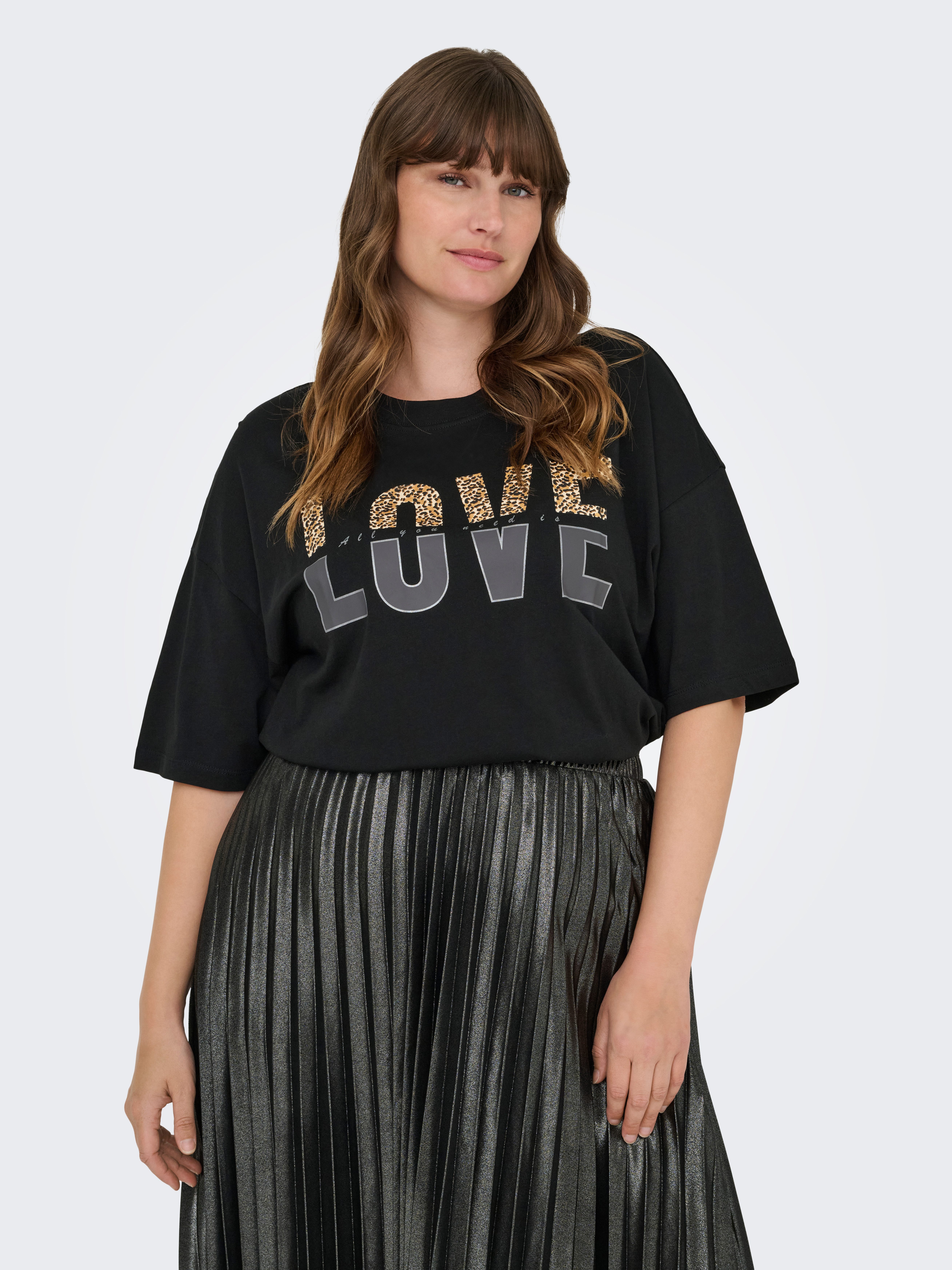 ONLY CARMAKOMA Kurzarmshirt CARKOURTNEY SS O-NECK günstig online kaufen