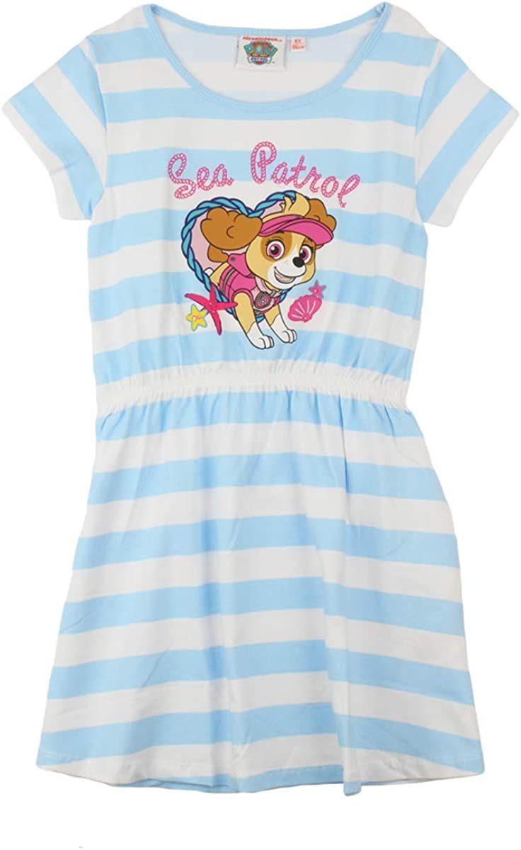 PAW PATROL Jerseykleid 8 Patrol Mädchenkleid 6 Sommerkleid Paw 3 Jahre Kleid 4 Gestreift 5