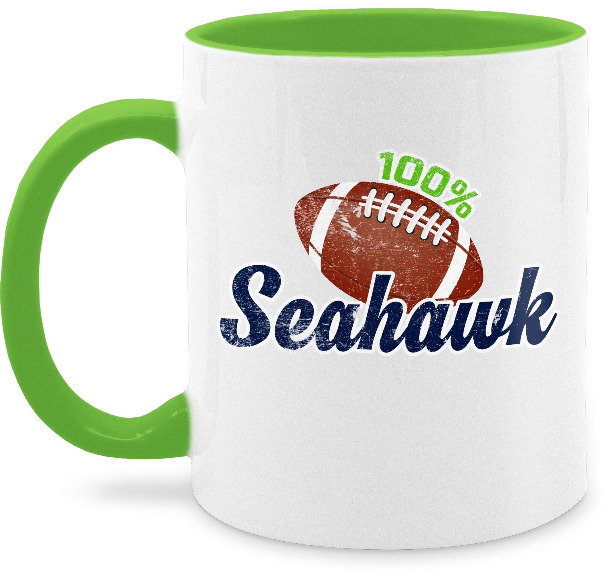 Seahawk, Keramik, Shirtracer Geschenk 100% Hobby Tasse 1 Hellgrün Kaffeetasse