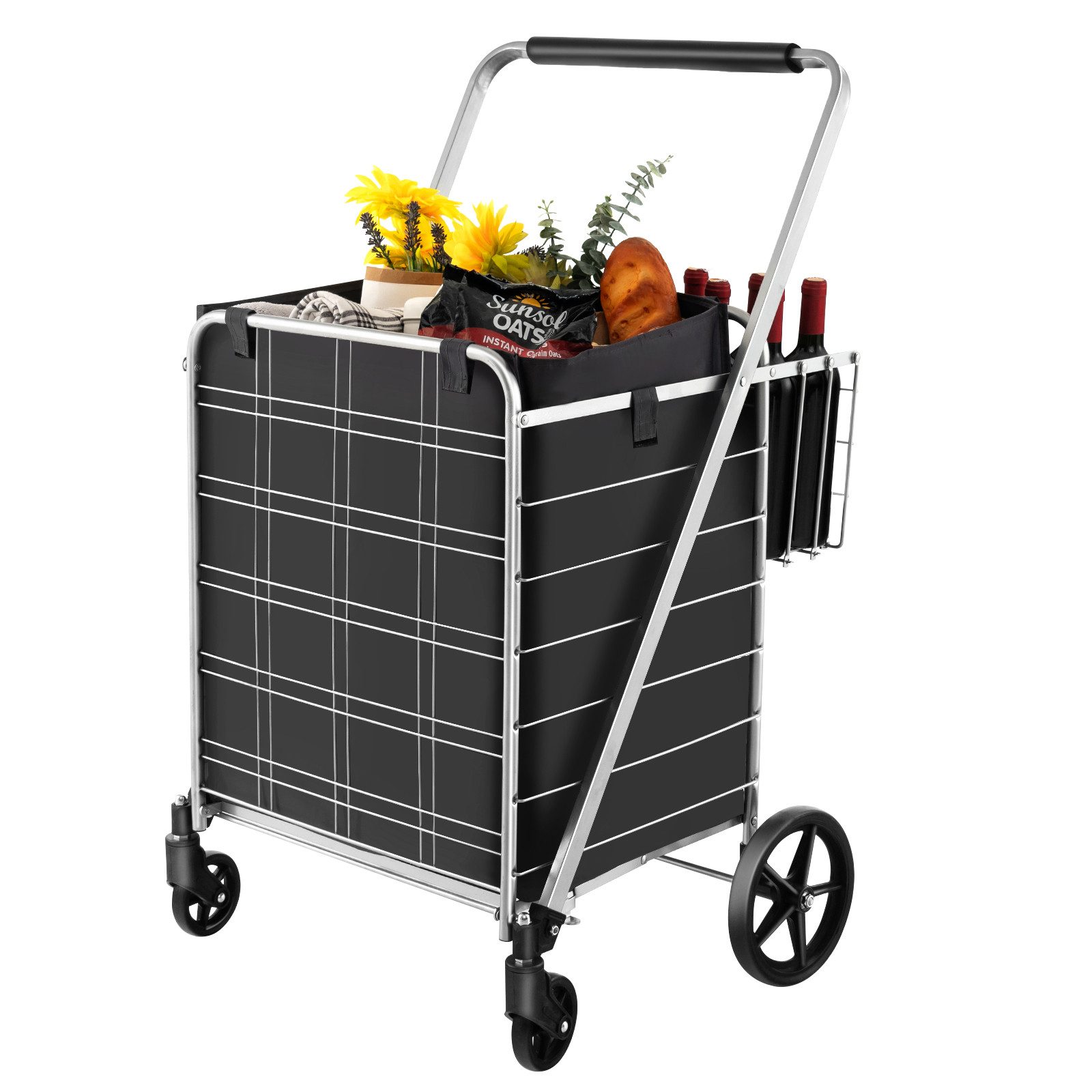 COSTWAY Einkaufstrolley, mit abnehmbarer Tasche, 2 günstig online kaufen