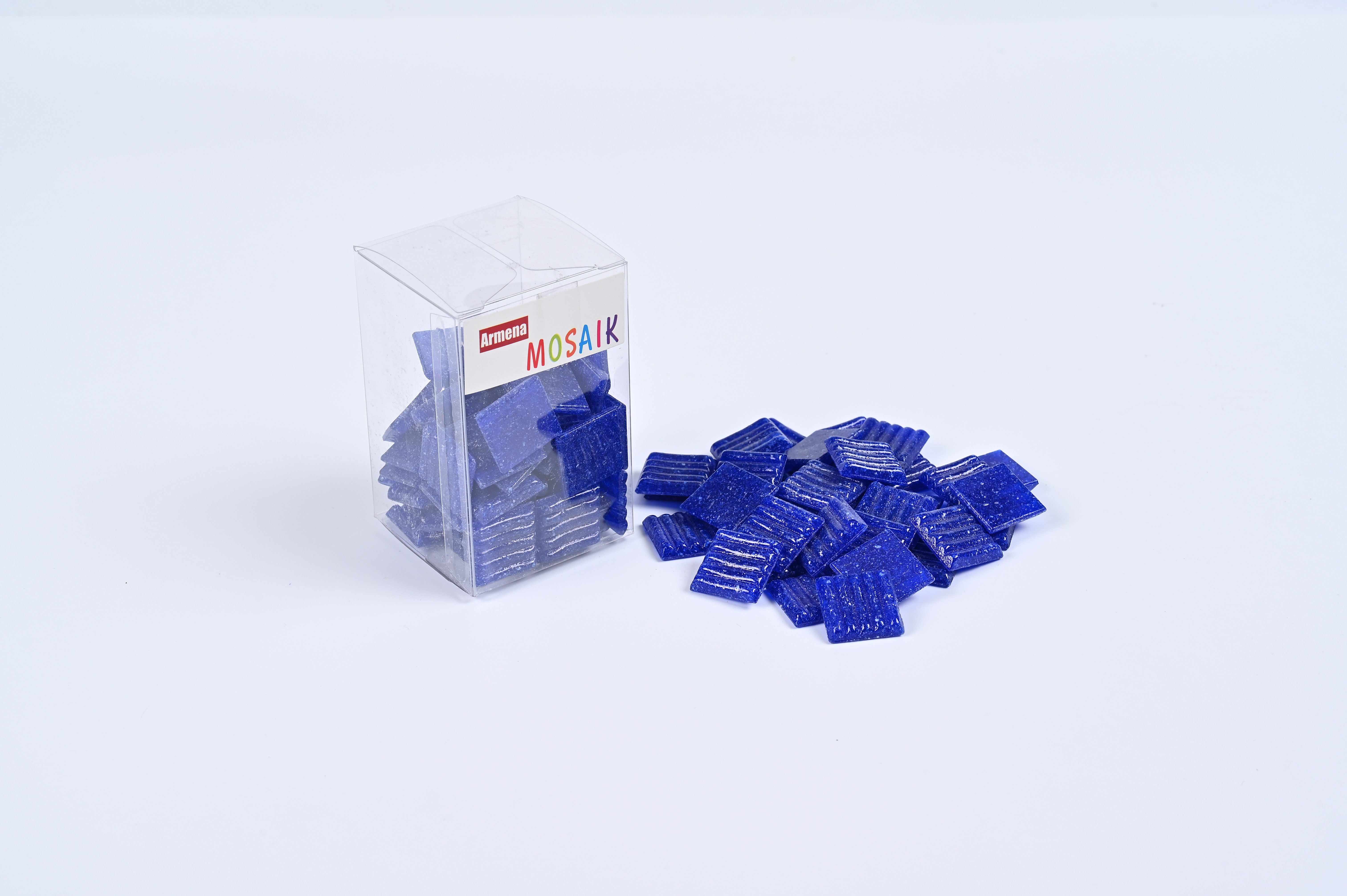 Armena Mosaikfliesen Mosaikfliesen Glasmosaik Bastelmaterial Mosaik DIY Wandfliesen 260g, tiefblau
