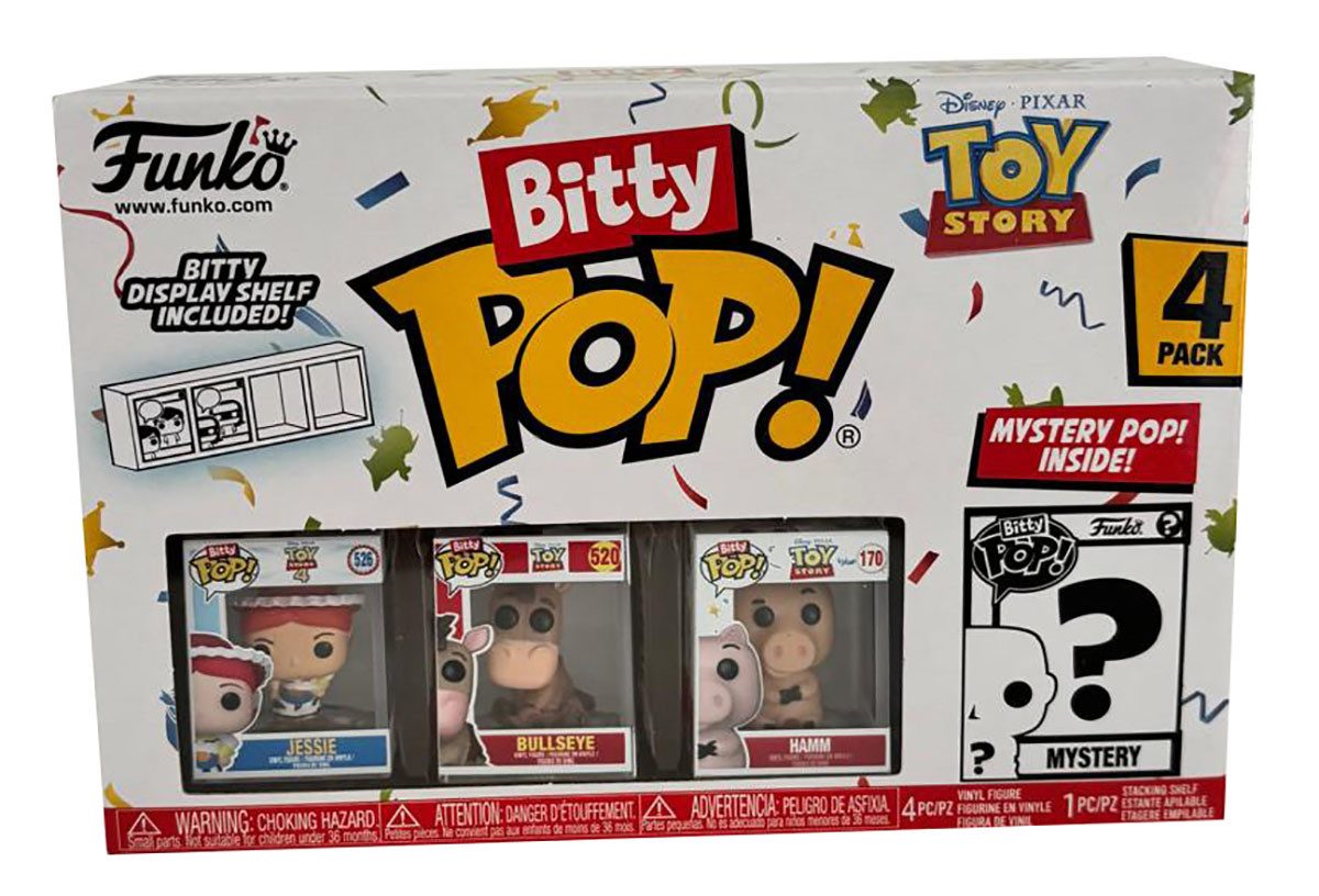 Disney Pixar Toy Story Spielfigur Toy Story, Funko Bitty Pop! Mini Figuren 4er-Pack, Jessie, Bullseye