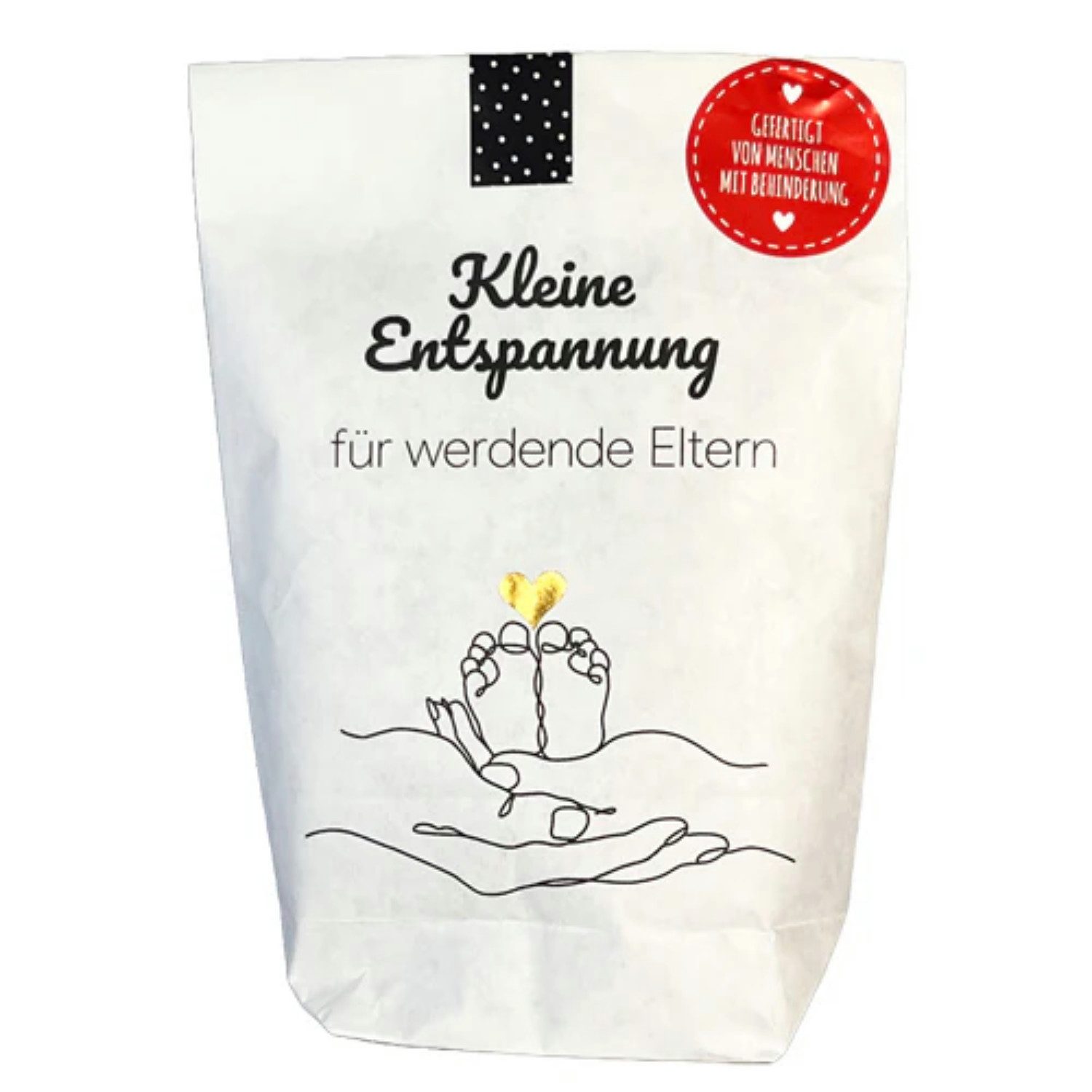 Wunderle Wundertüte Geschenk für werdende Eltern: Wundertüte Weiß für entspannte Vorfreude, Geschenk zur Babyparty, Geburt, Taufe