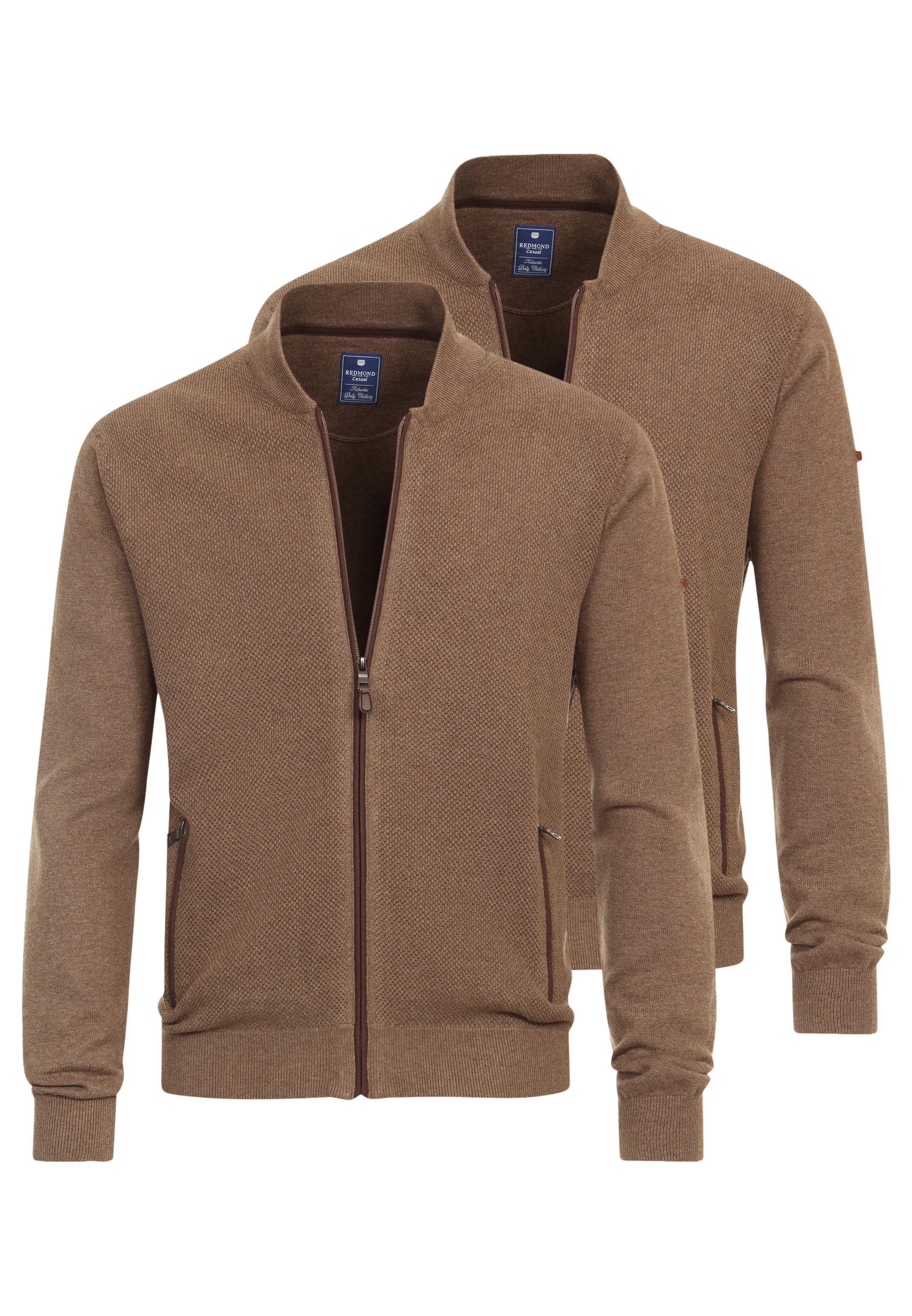 Redmond Strickjacke 2er Pack Basic (Spar-Set, 2-tlg) Strickjacke - Baumwolle - Atmungsaktiv