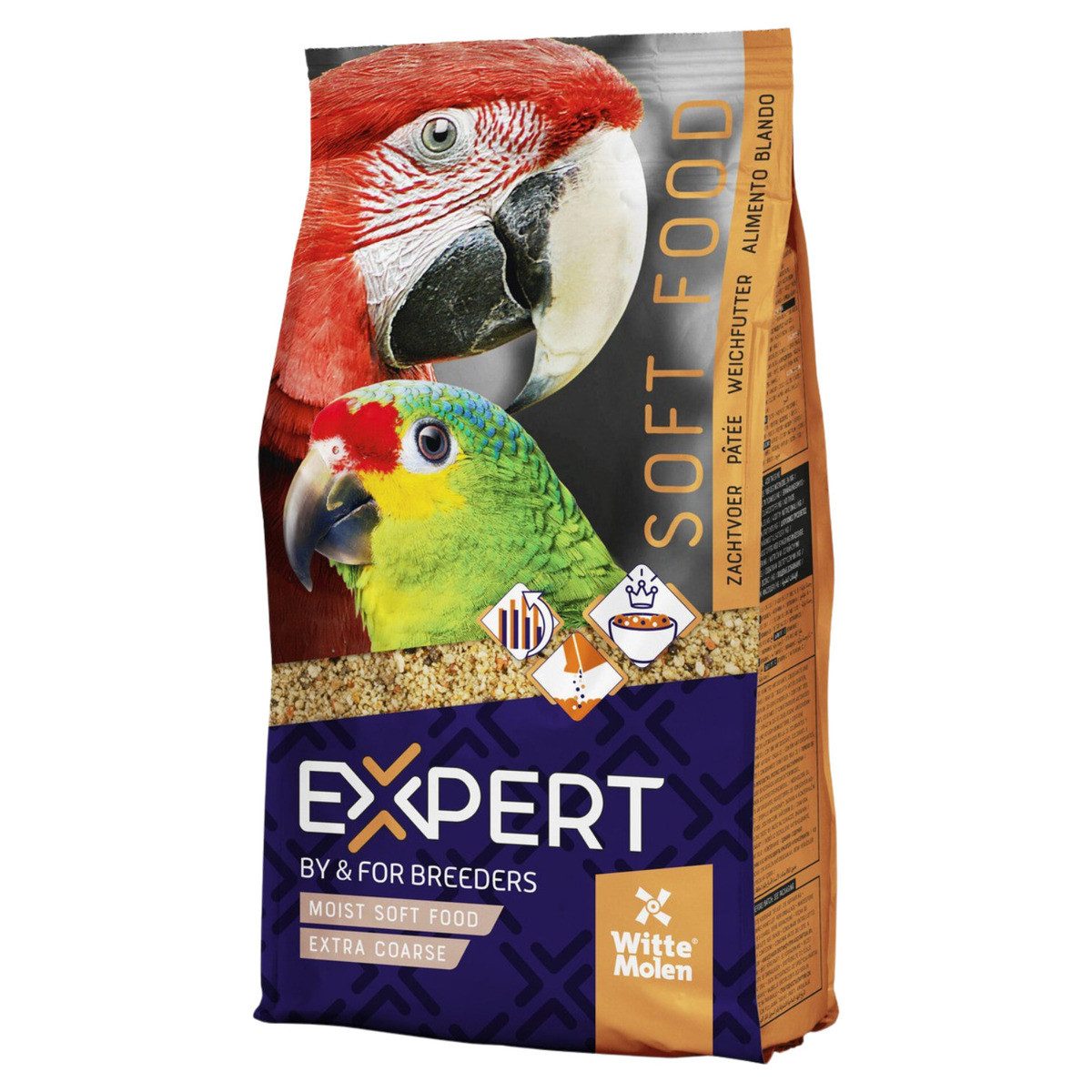 Witte Molen Expert Weichfutter extra grob 1 kg, Trockenfutter für: Vogel