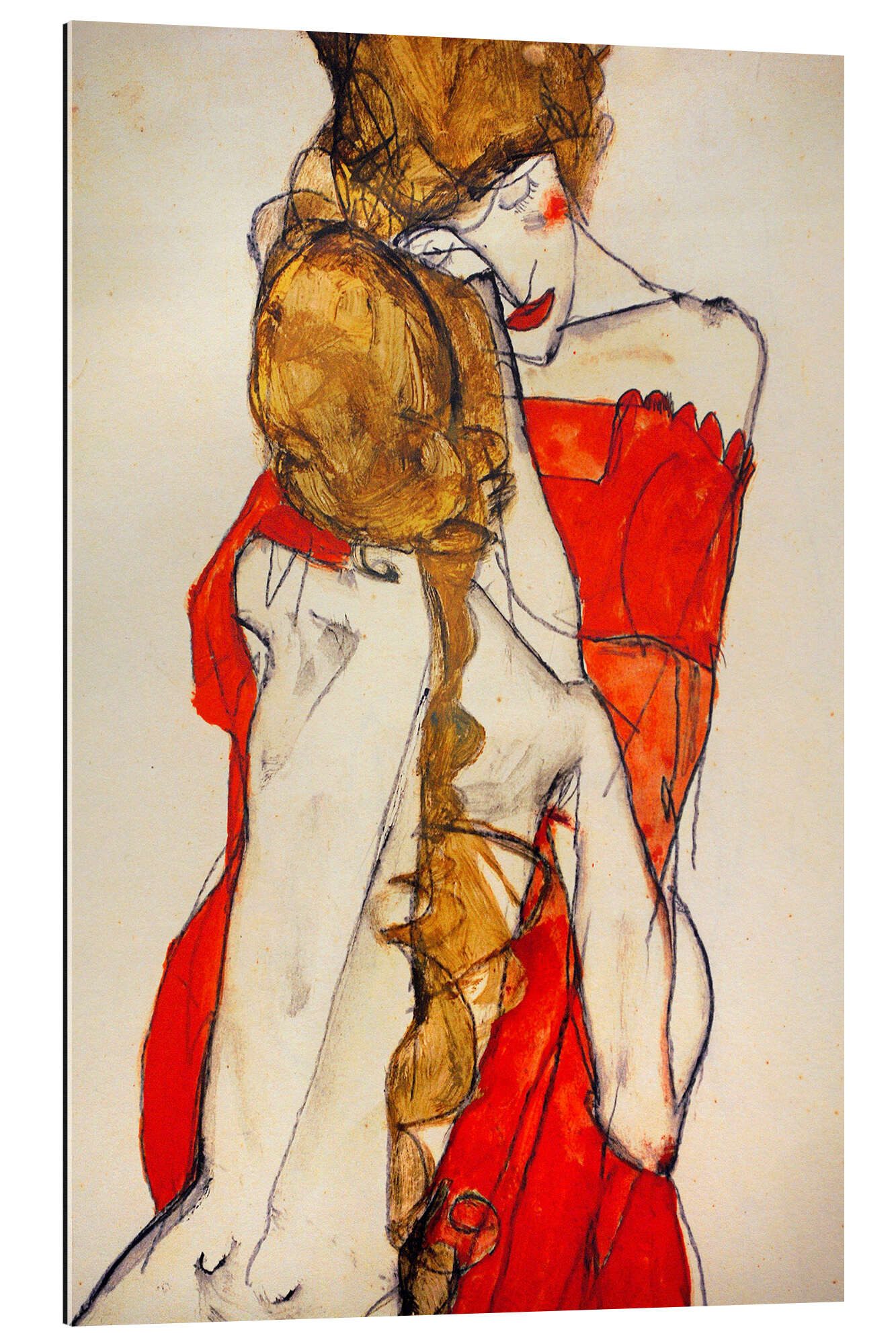 Posterlounge Wandbild Mutter und Tochter, 1913, Egon Schiele, erhältlich als Poster, Leinwandbild, Wandsticker oder Acrylglasbild
