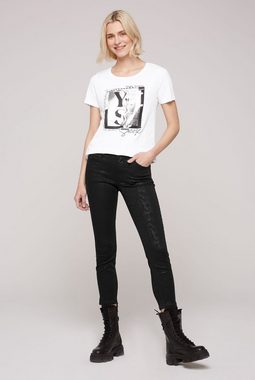 SOCCX Slim-fit-Jeans mit Schlitz am Saum