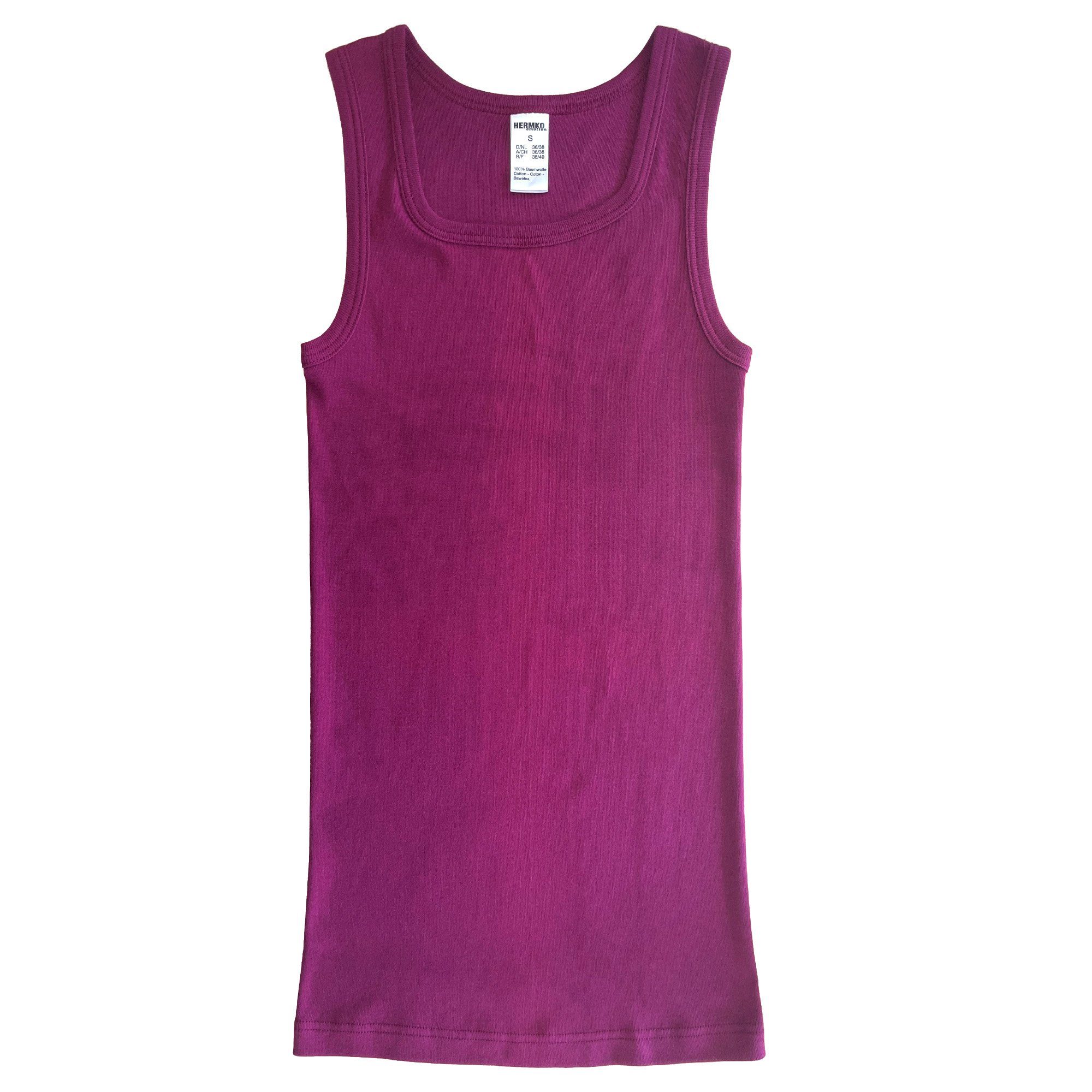 HERMKO Achseltop 1325 Damen Unterhemd Longshirt günstig online kaufen