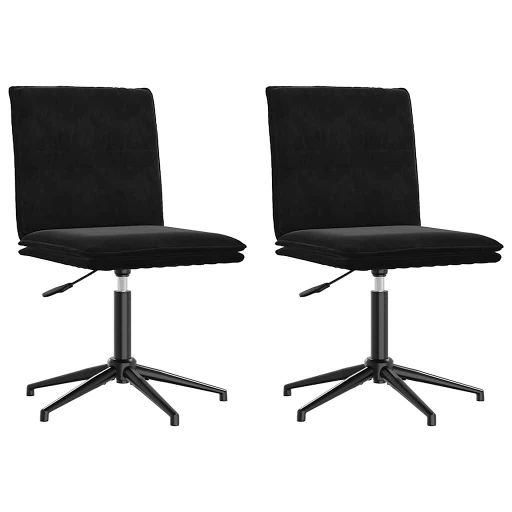 Esszimmerstuhl Esszimmerstühle 2 Stk. Schwarz Samt