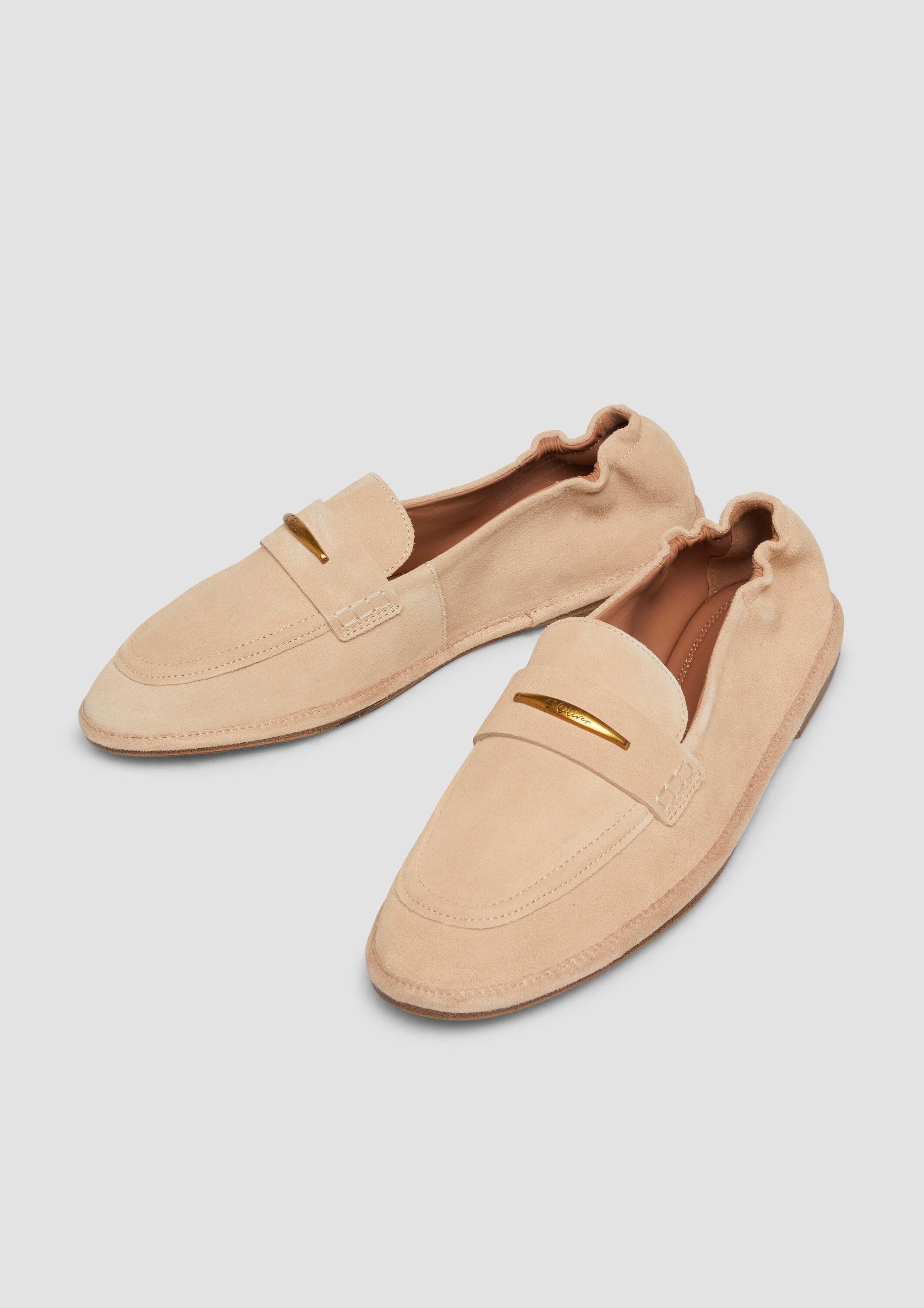 s.Oliver Slipper Schnürschuh Leder-Loafer mit dekorativem Detail