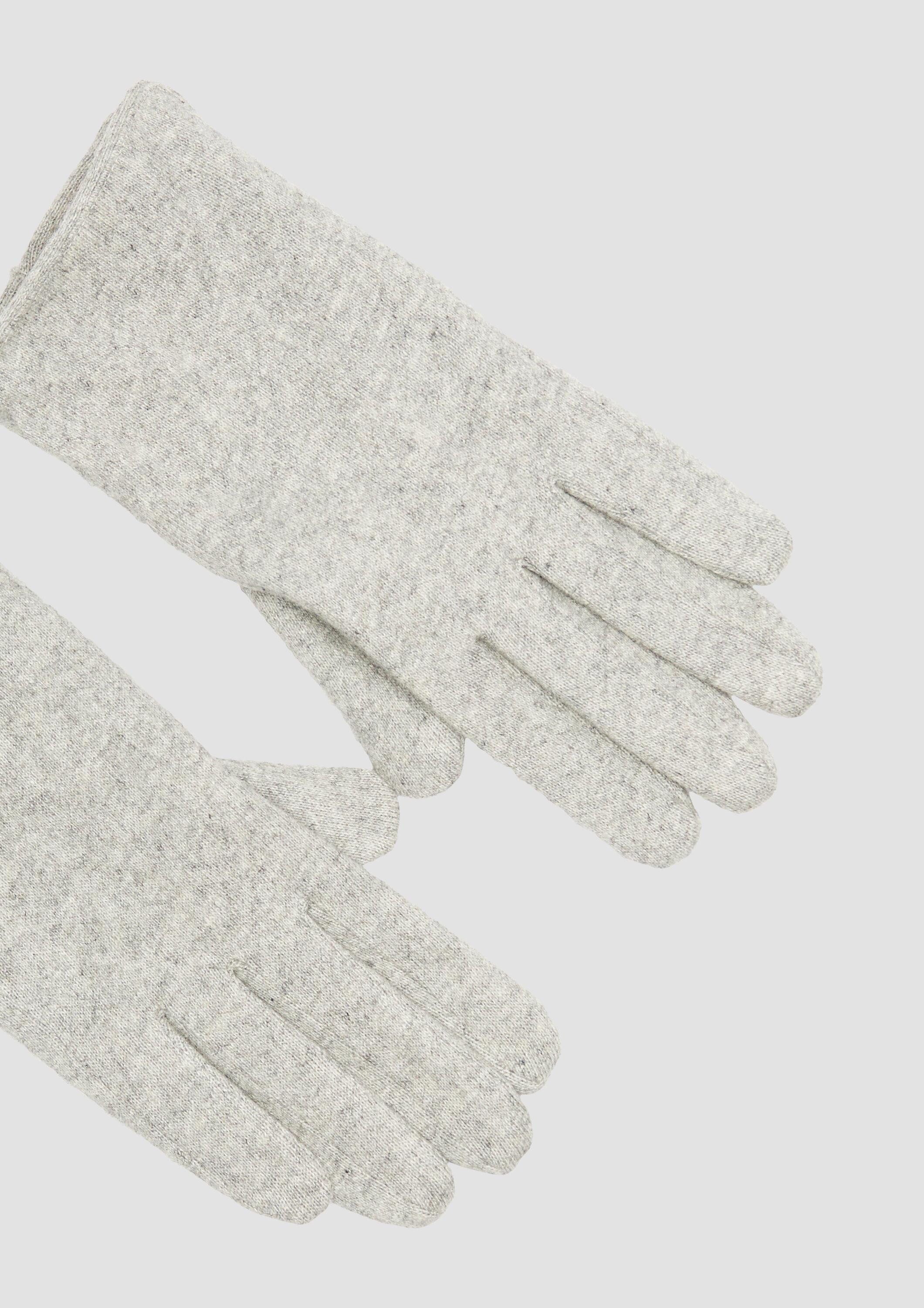 s.Oliver Strickhandschuhe Handschuhe Wollmix-Handschuhe mit Touch-Funktion