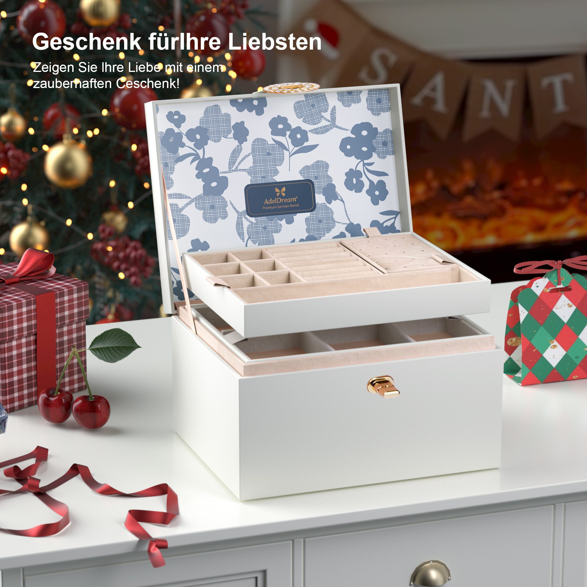 AdelDream(BTWX8GZZ) Schmuckkasten Hochwertige Knopf Schmuckaufbewahrungsbox günstig online kaufen