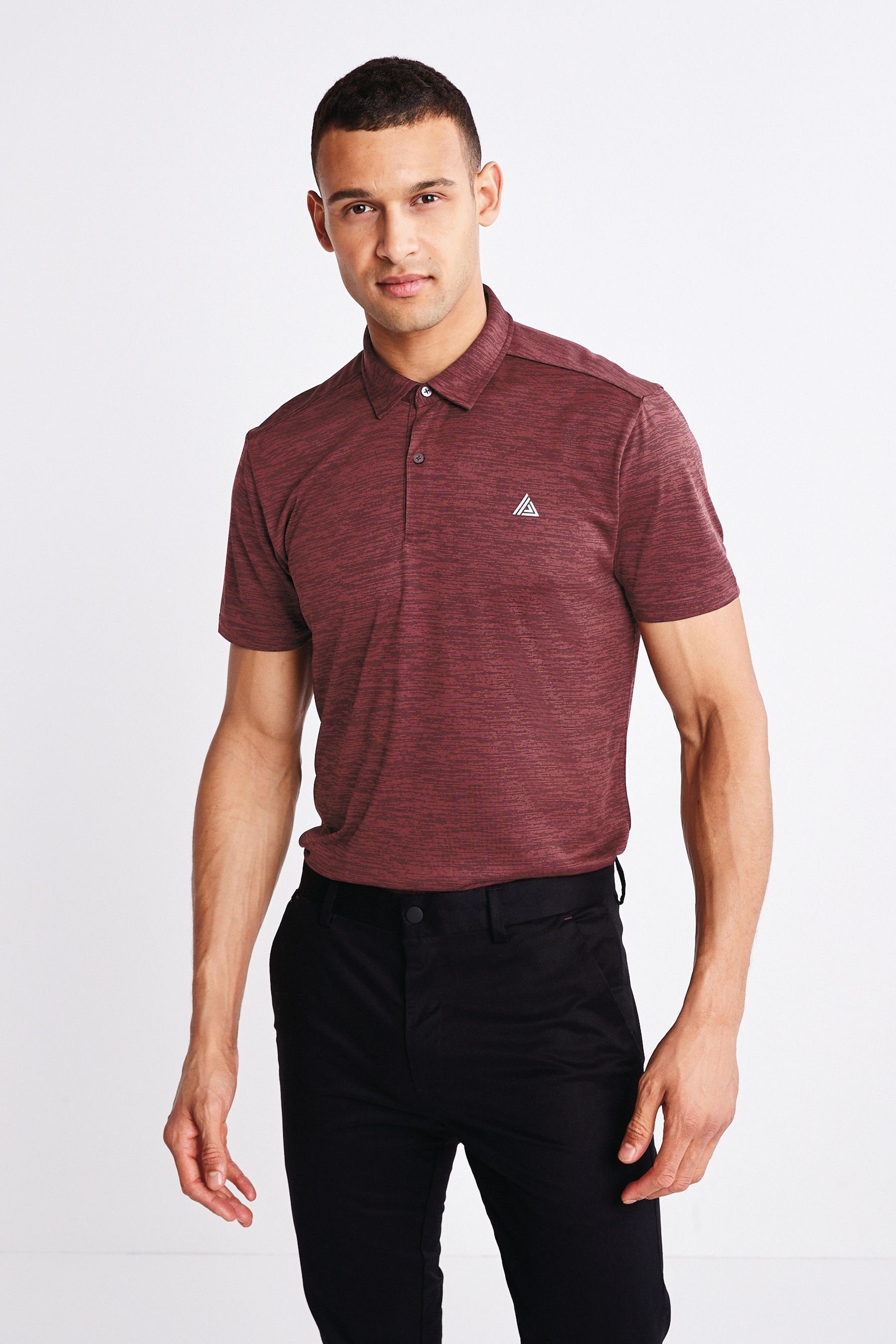 Next Poloshirt Next Active Golf Polohemd Burgundy (1-tlg) Red