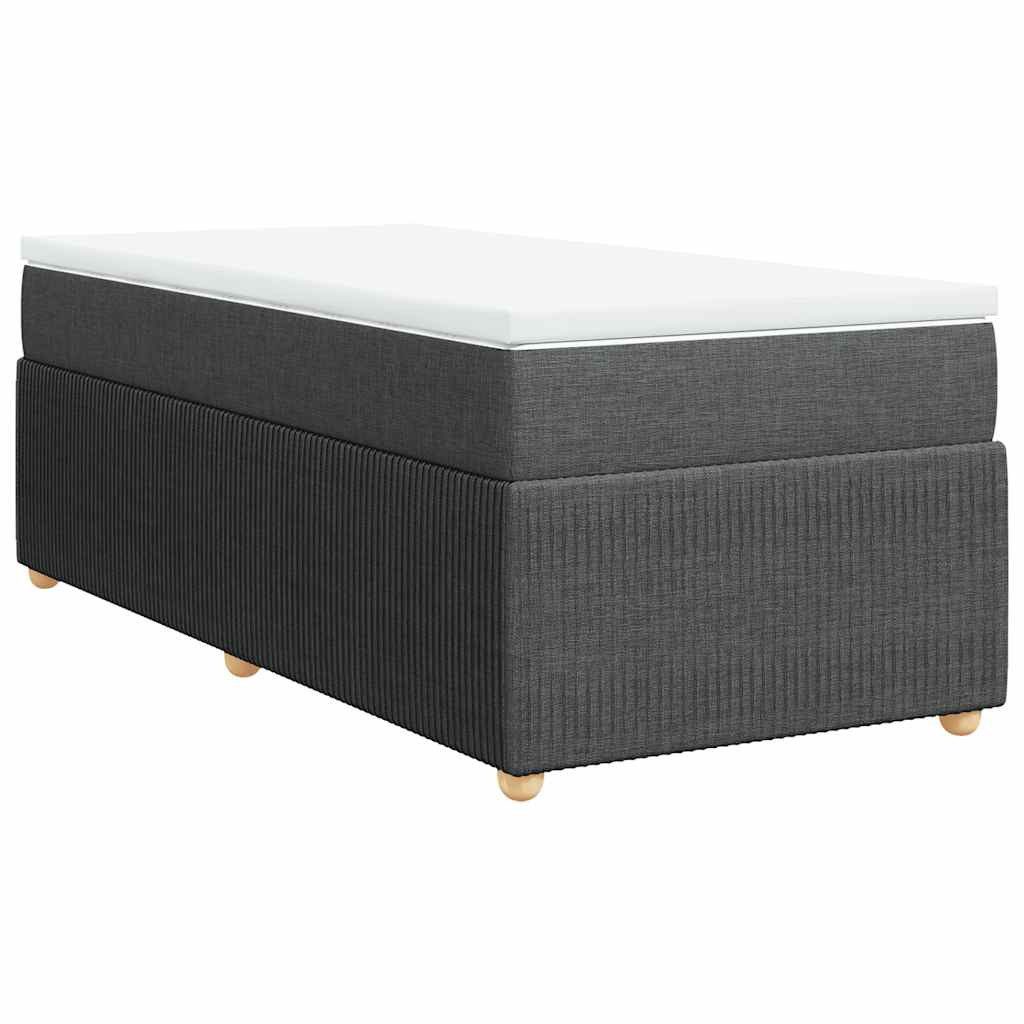 vidaXL Bett Boxspringbett mit Matratze Dunkelgrau günstig online kaufen